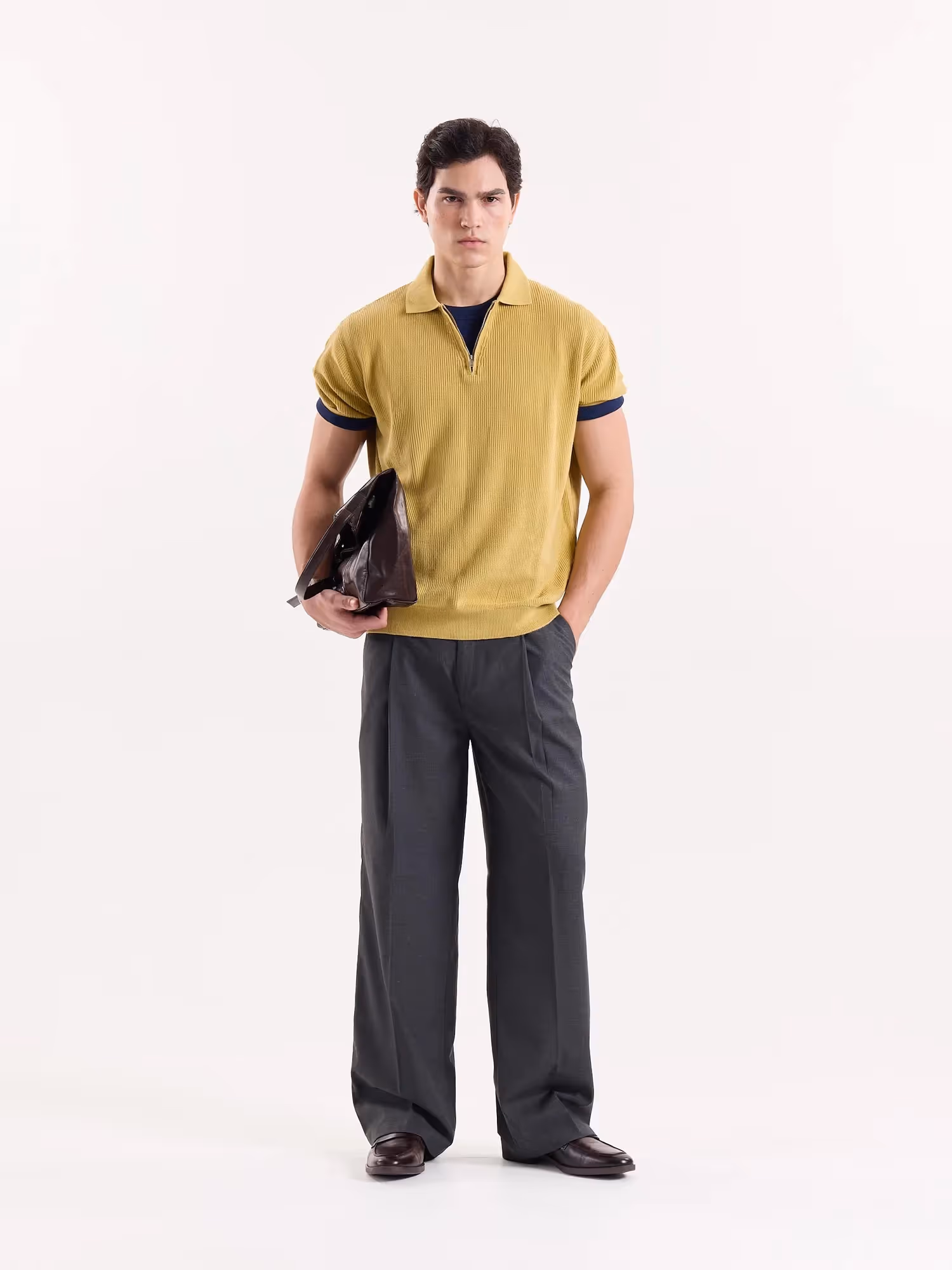 Grey Baggy Fit Trousers image 1