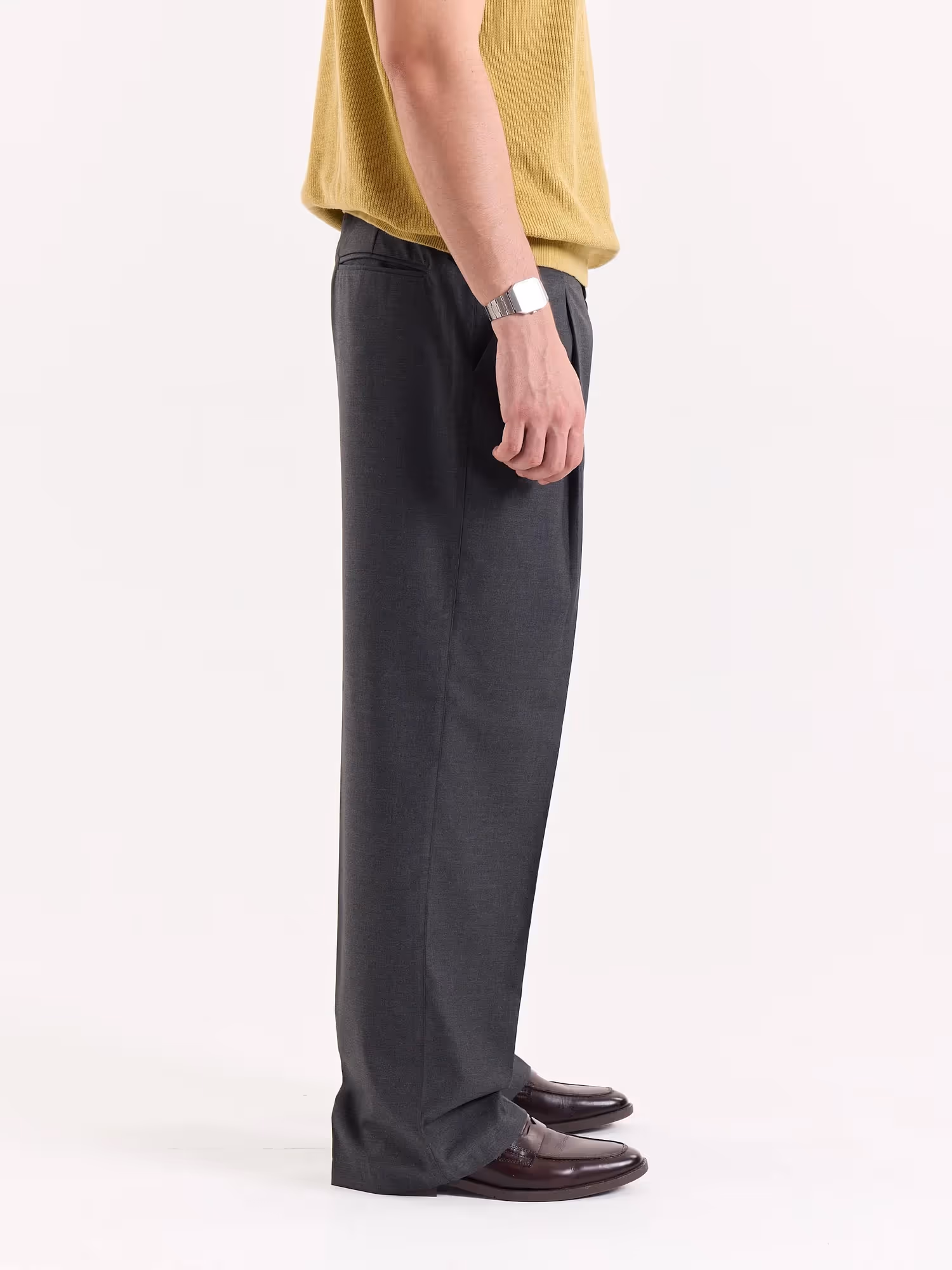 Grey Baggy Fit Trousers image 5