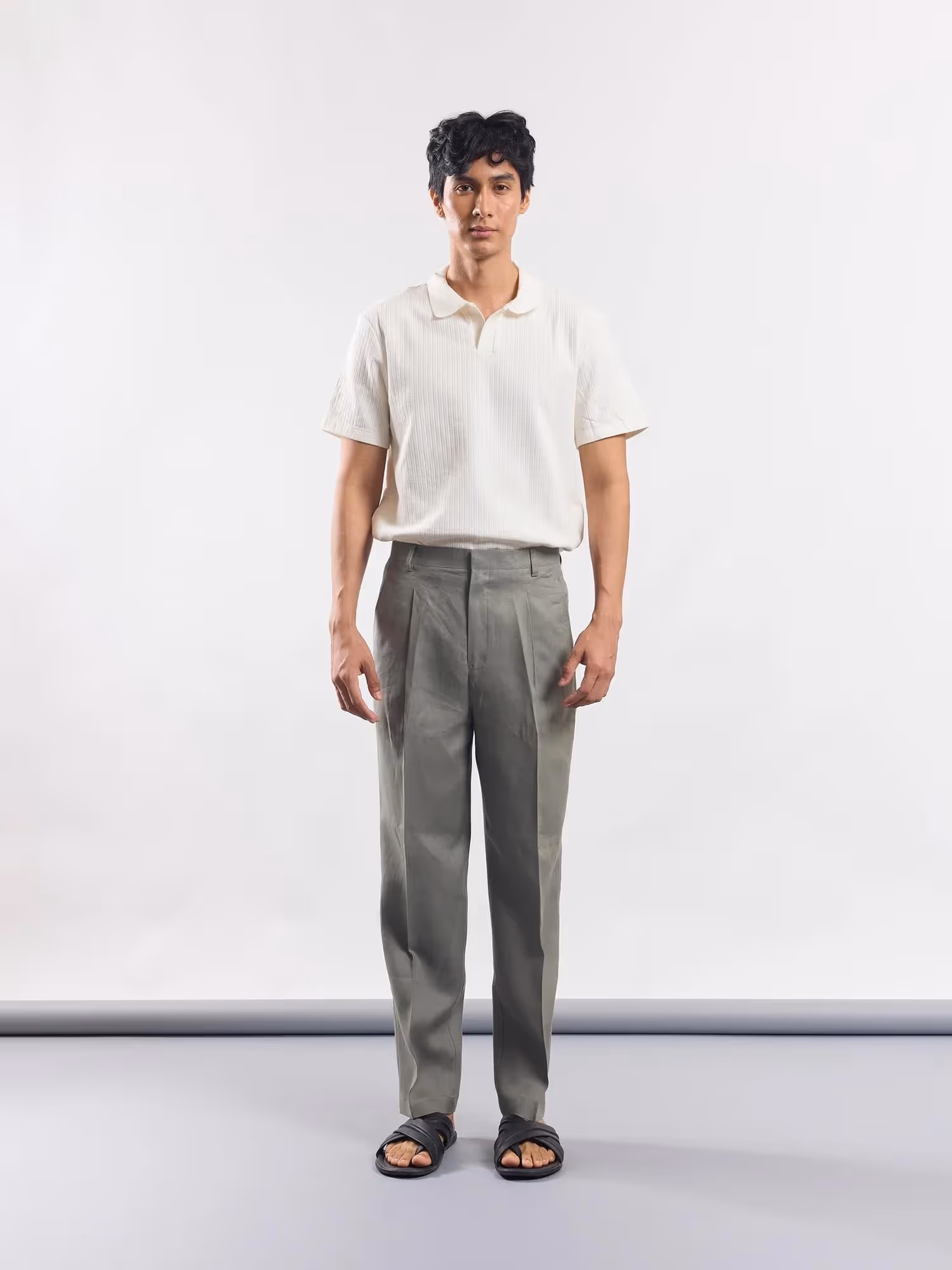 Grey Linen Trousers  image 1