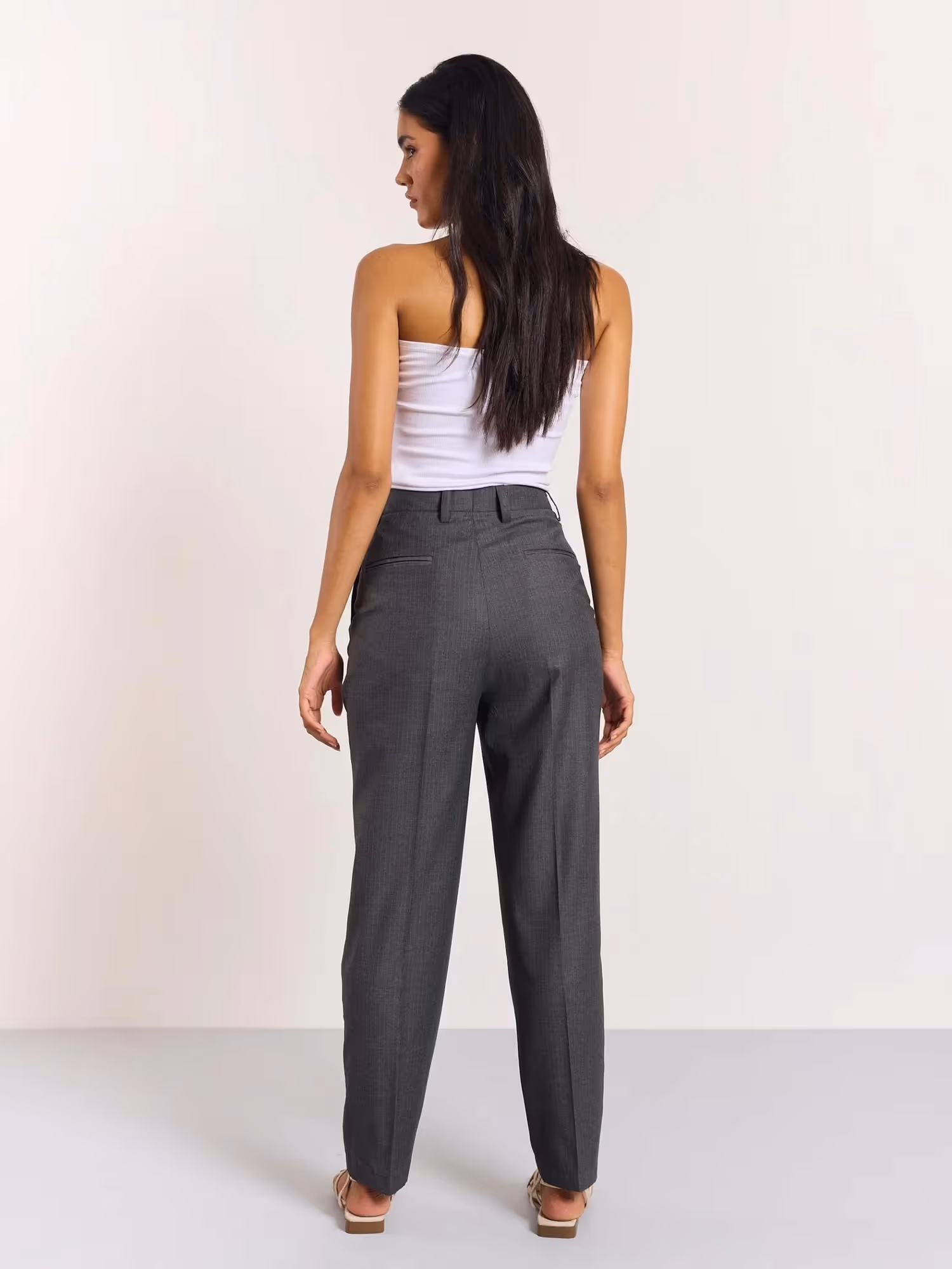 Grey Pinstriped Trousers  image 4