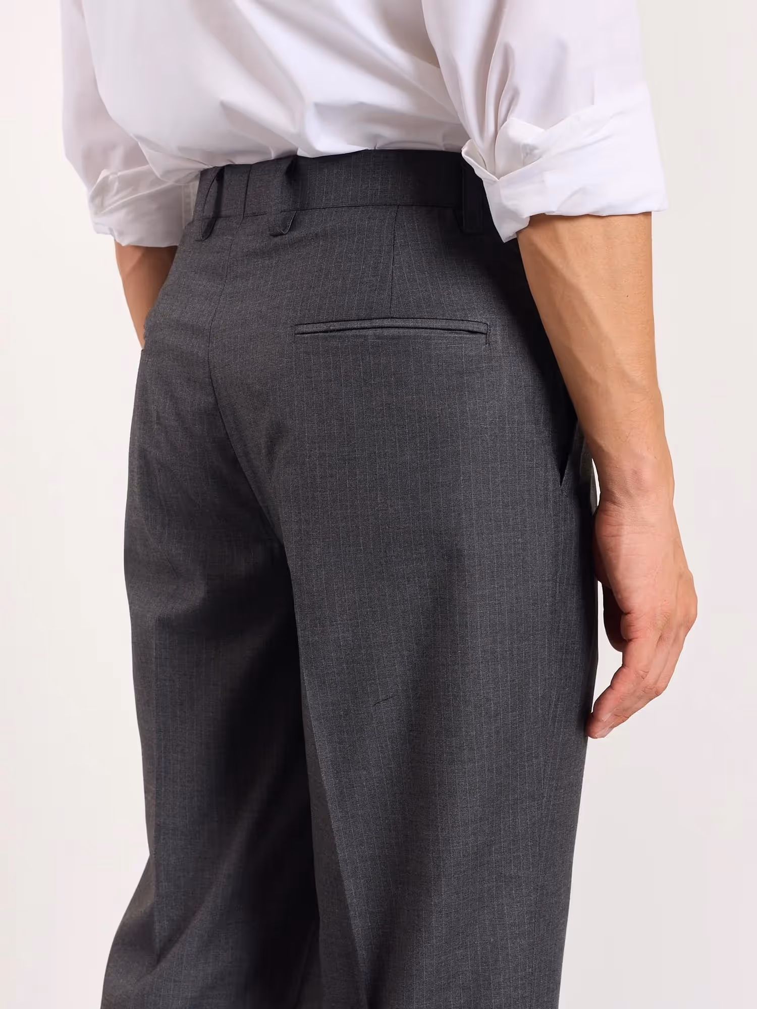 Grey Pinstriped Trousers  image 7