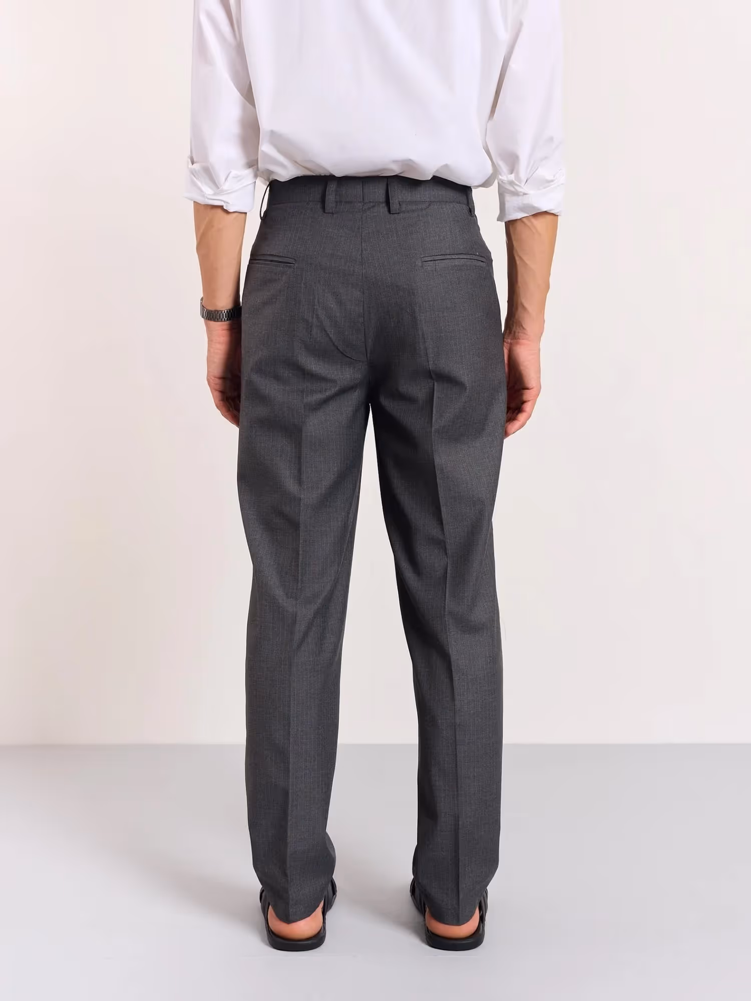 Grey Pinstriped Trousers  image 8