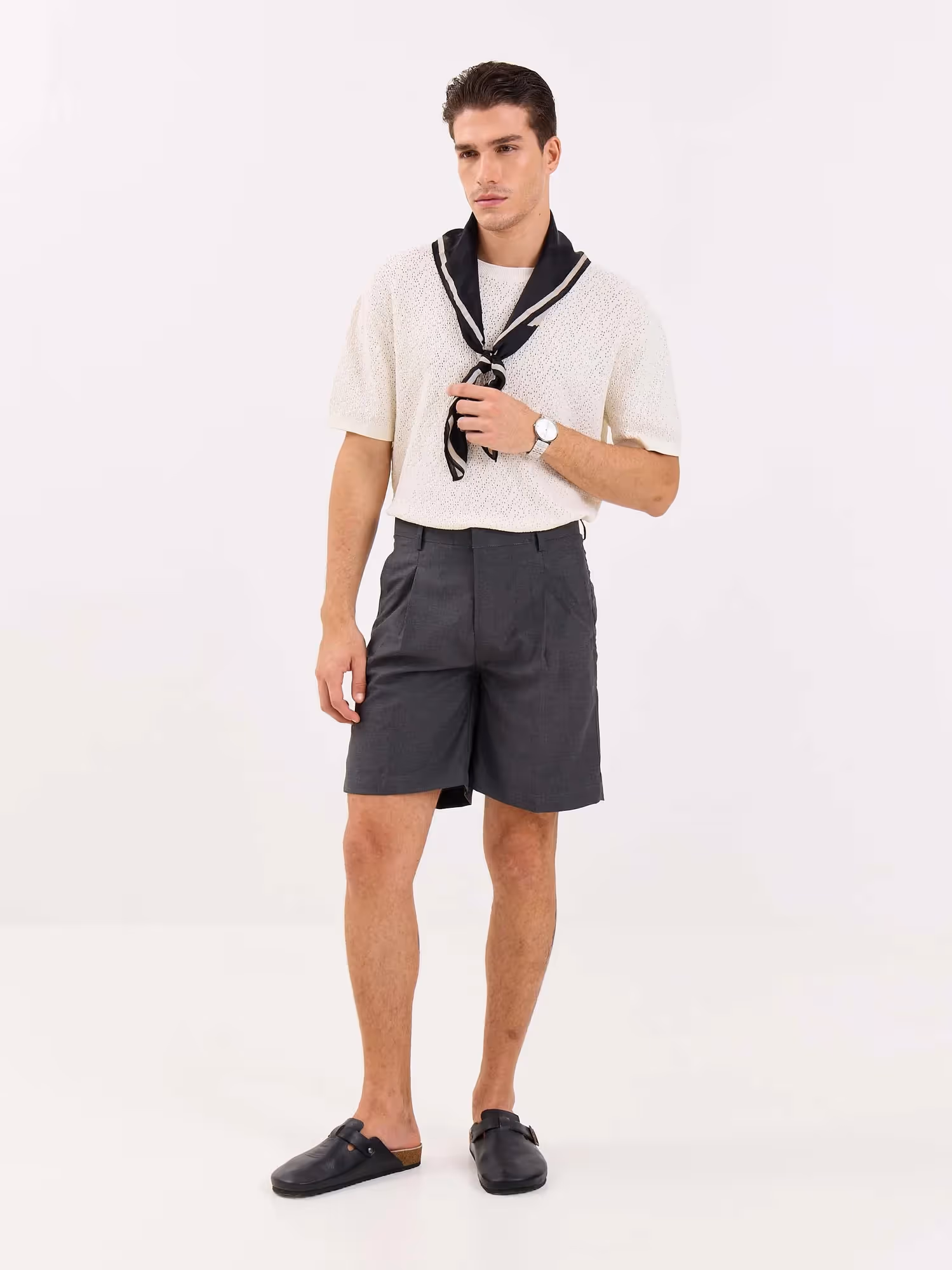 Grey Trouser Shorts  image 5
