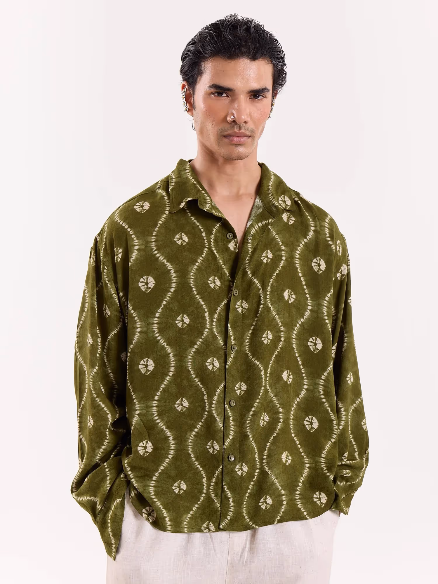 Hari Bandhani Cropped Shirt image 3