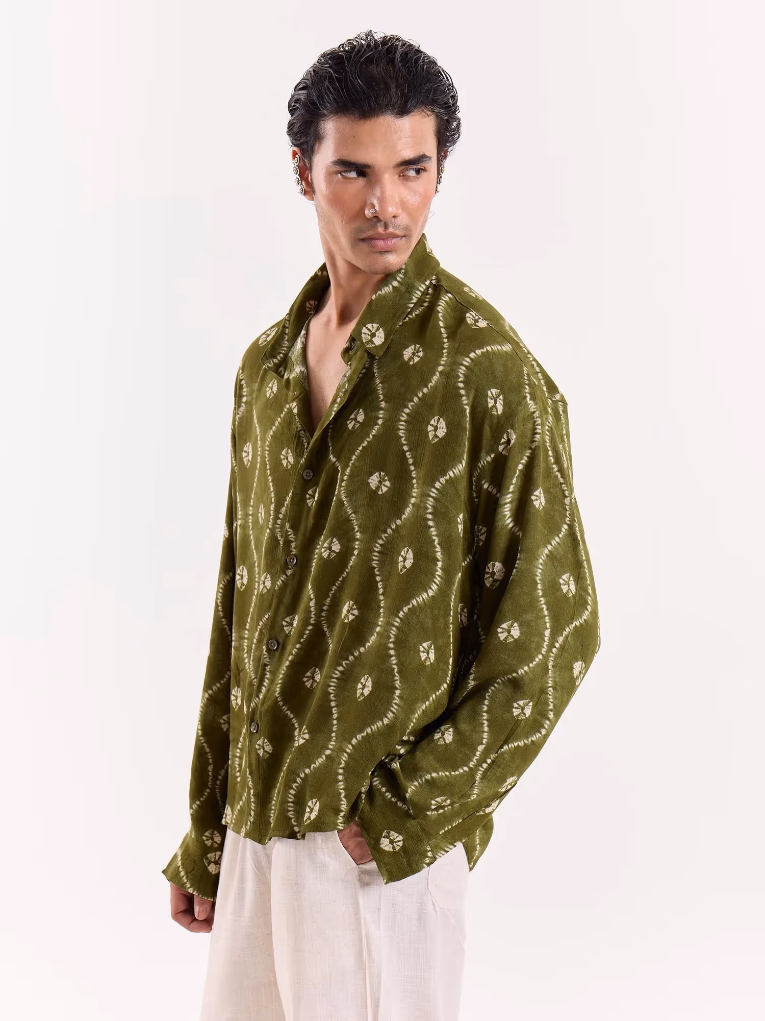 Hari Bandhani Cropped Shirt image 5