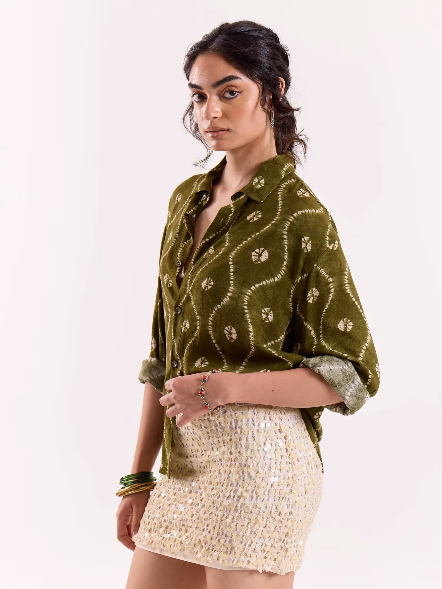 Hari Bandhani Cropped Shirt image 6