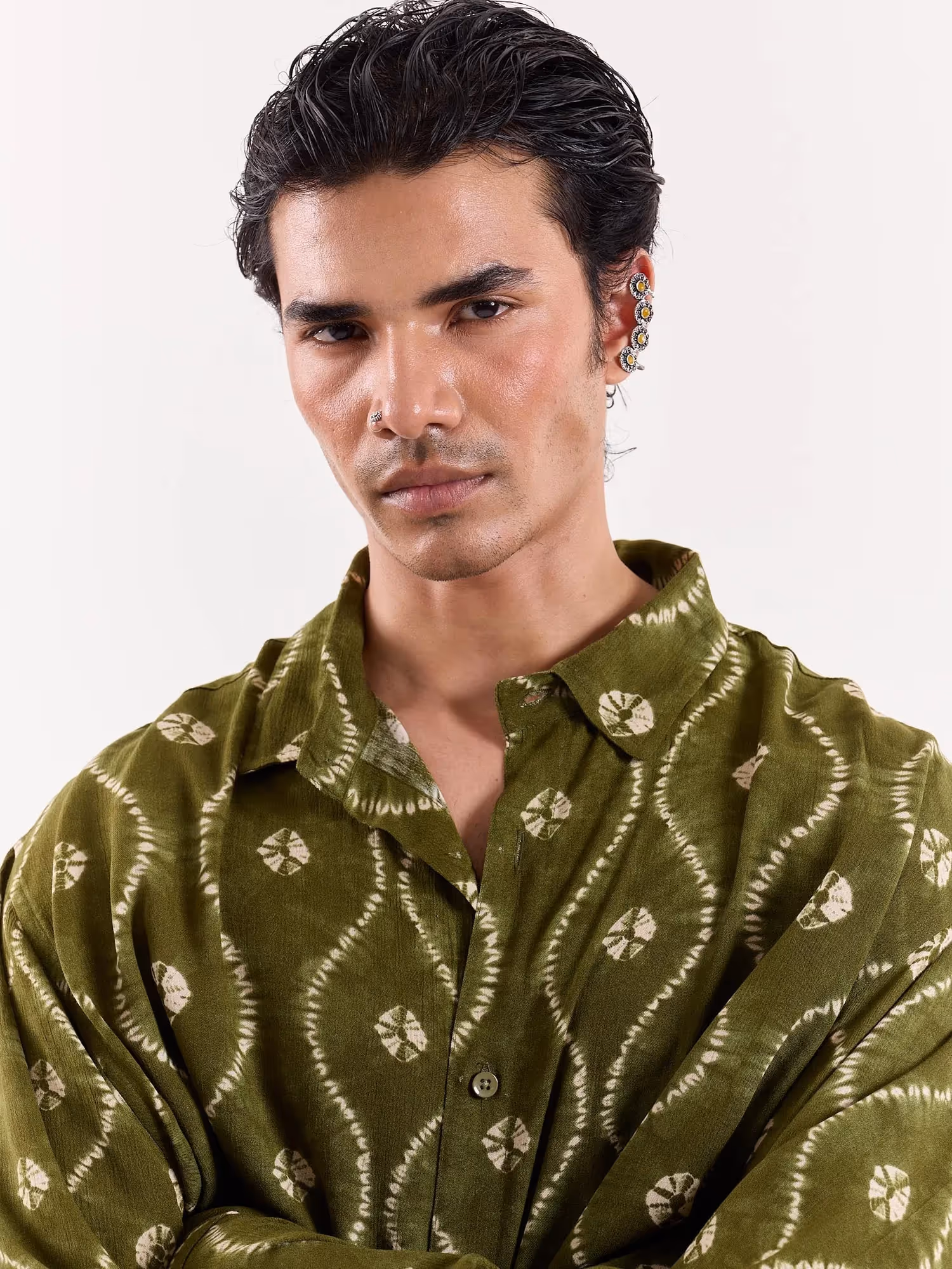 Hari Bandhani Cropped Shirt image 7