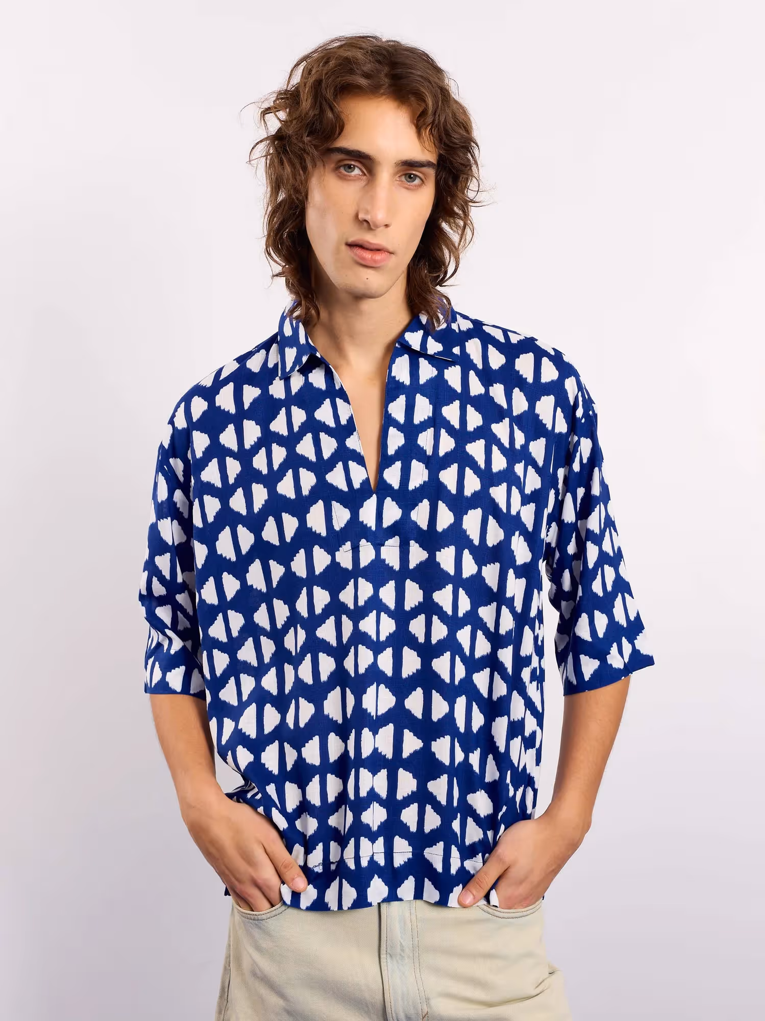 Indigo Blue Indie Printed Pullover image 3