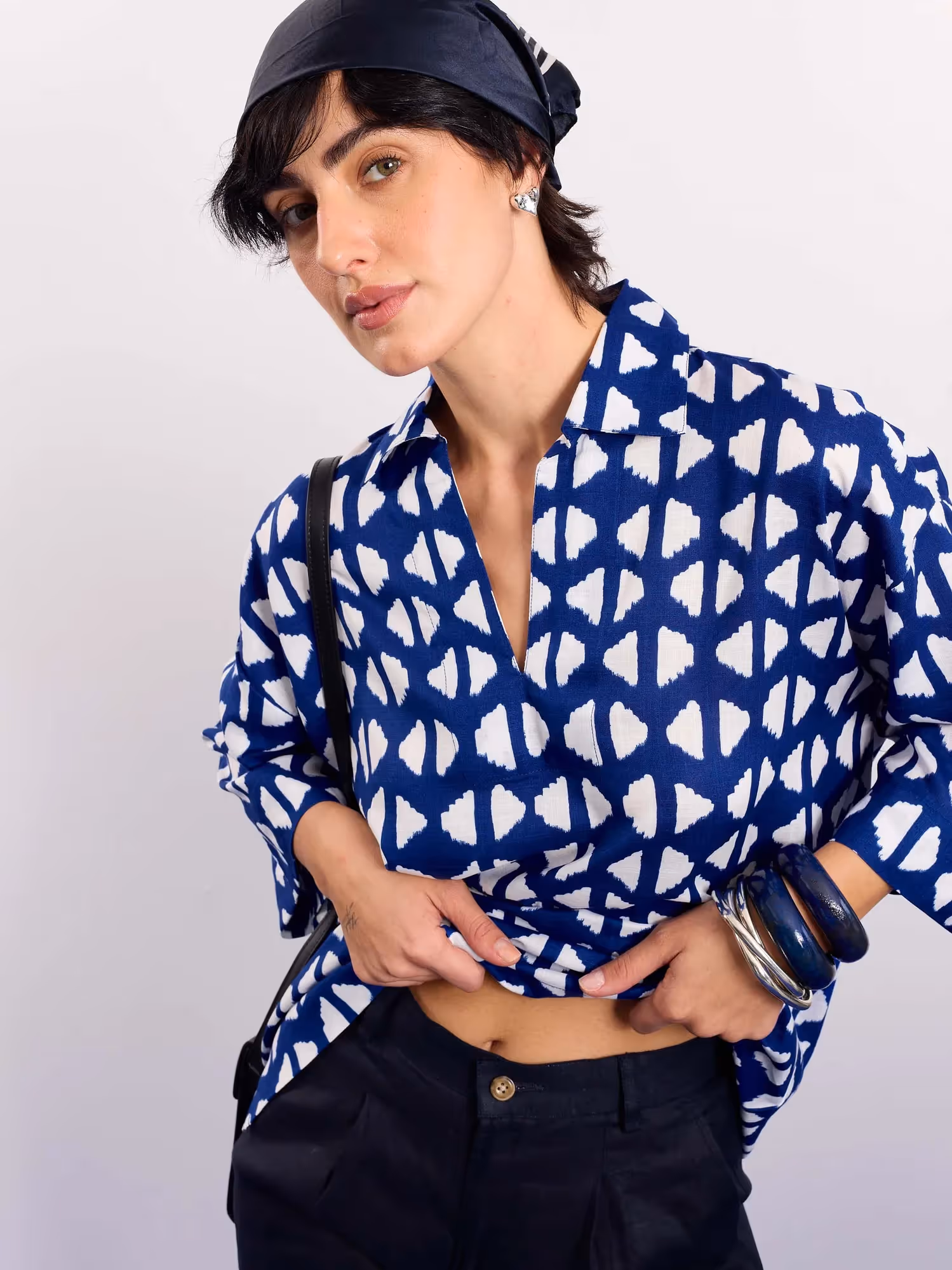 Indigo Blue Indie Printed Pullover image 5