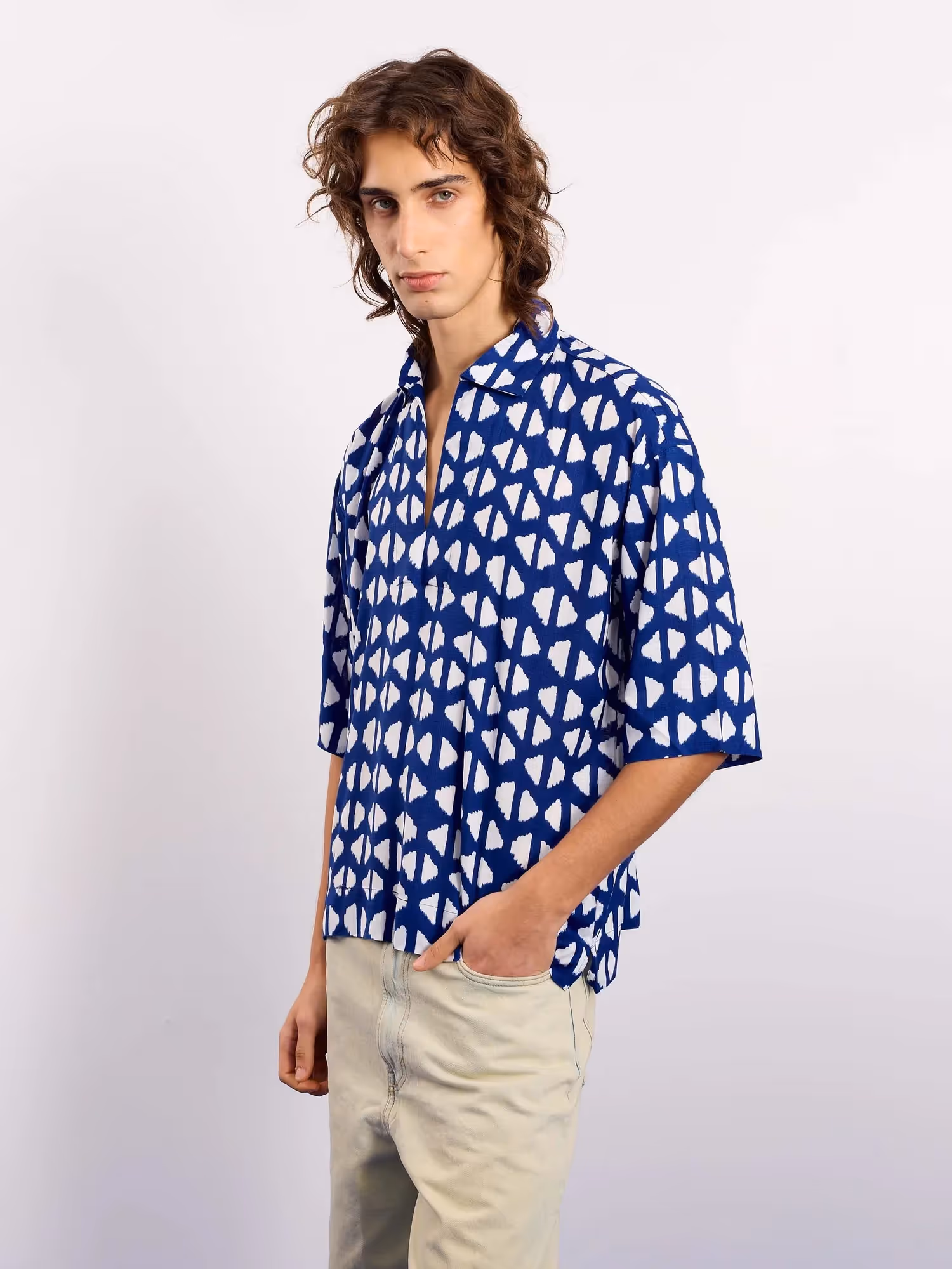 Indigo Blue Indie Printed Pullover image 8