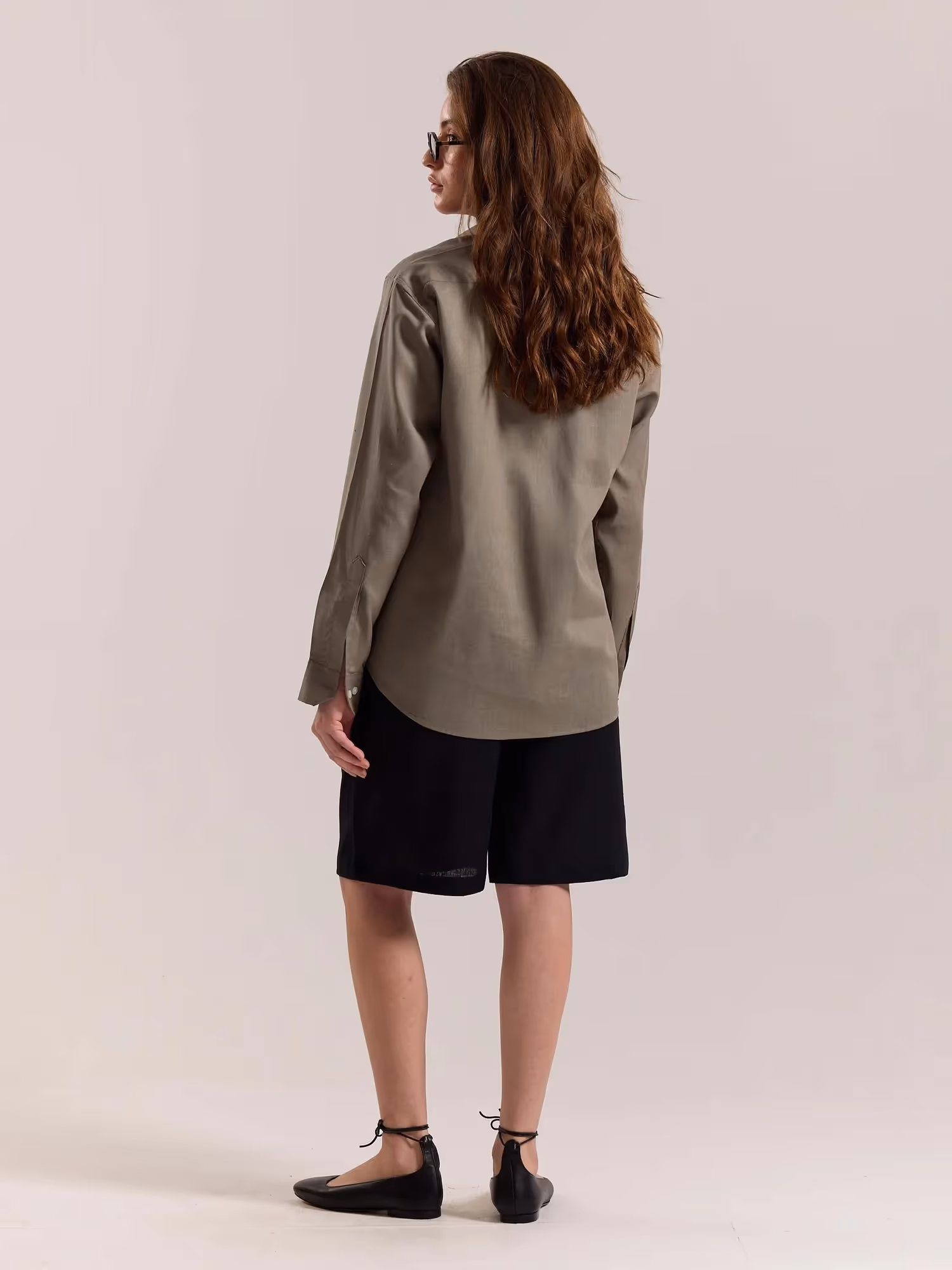 Khaki Green Linen-blend Shirt image 8