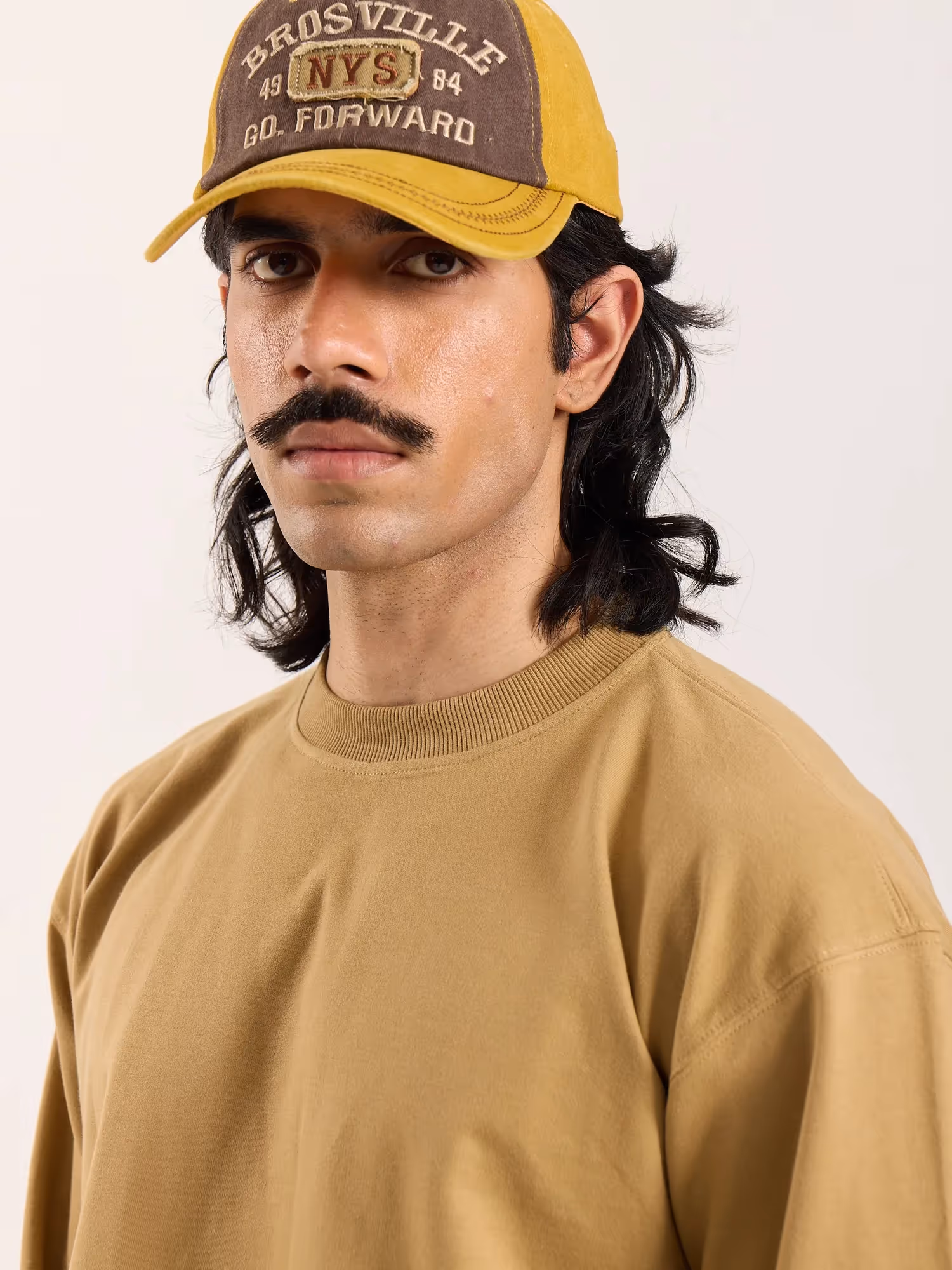 Khaki Loose Fit Cropped T-Shirt image 5