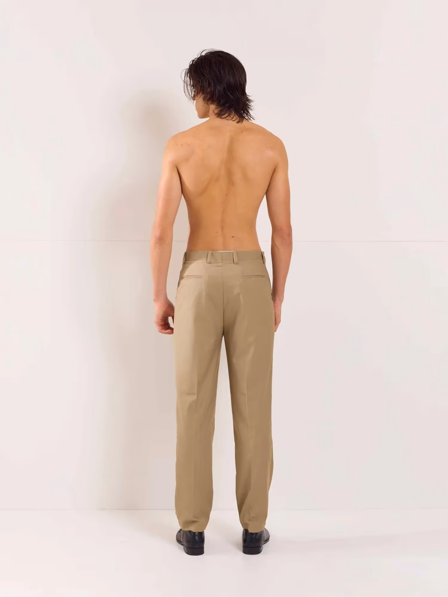 Khaki Straight Fit Trousers image 3