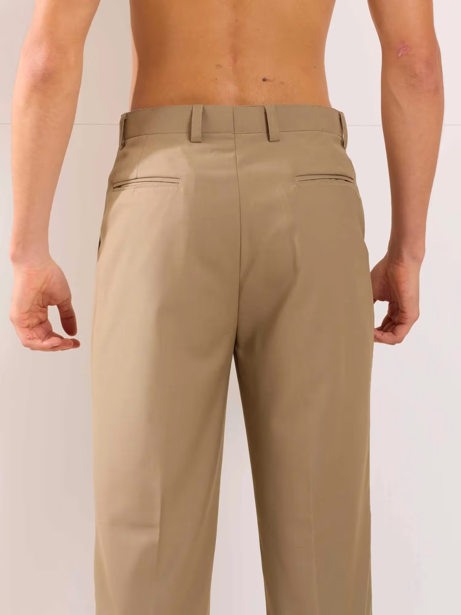 Khaki Straight Fit Trousers image 8