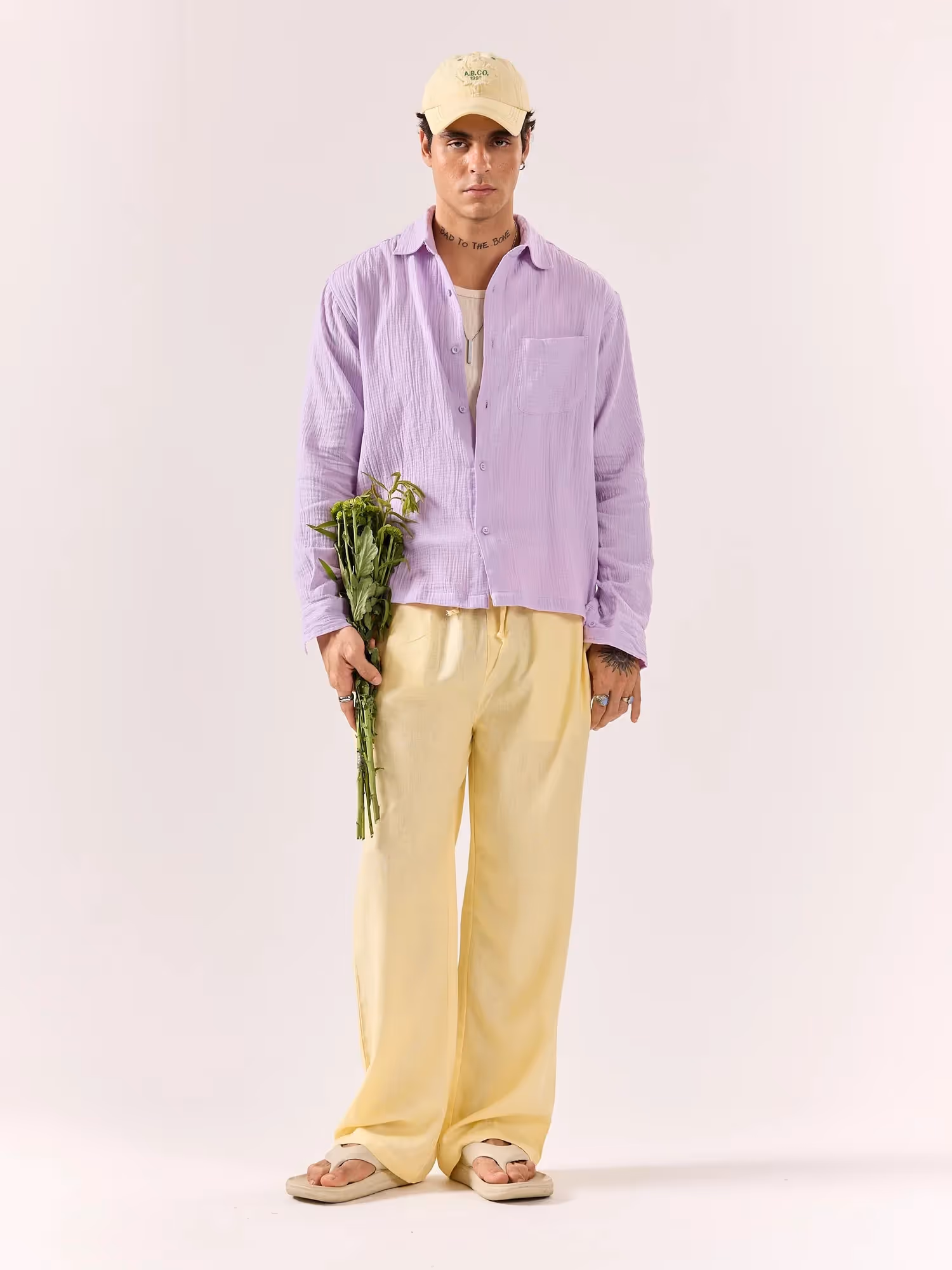 Lavender Gauze Holiday Shirt image 1