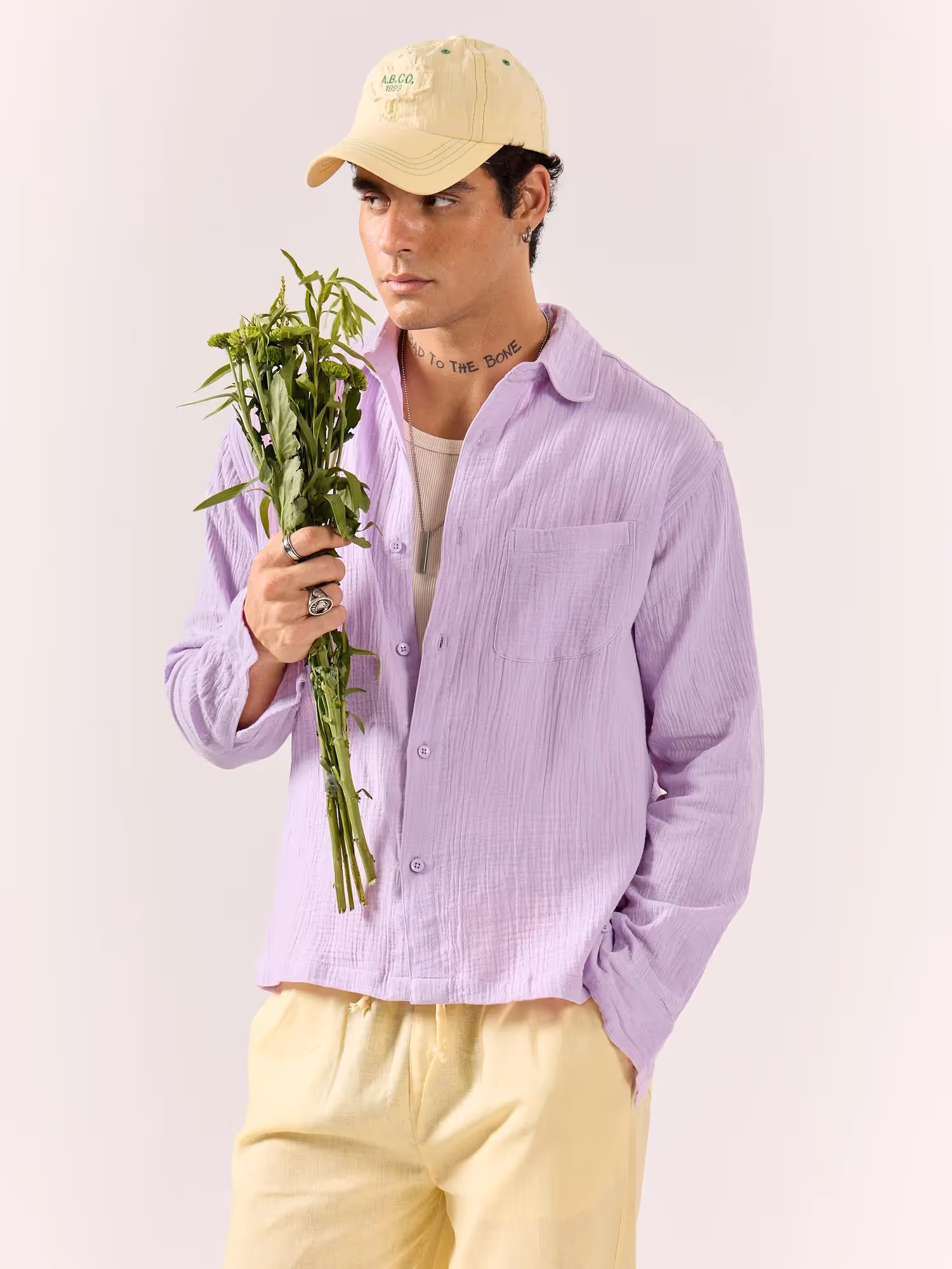 Lavender Gauze Holiday Shirt  image 2