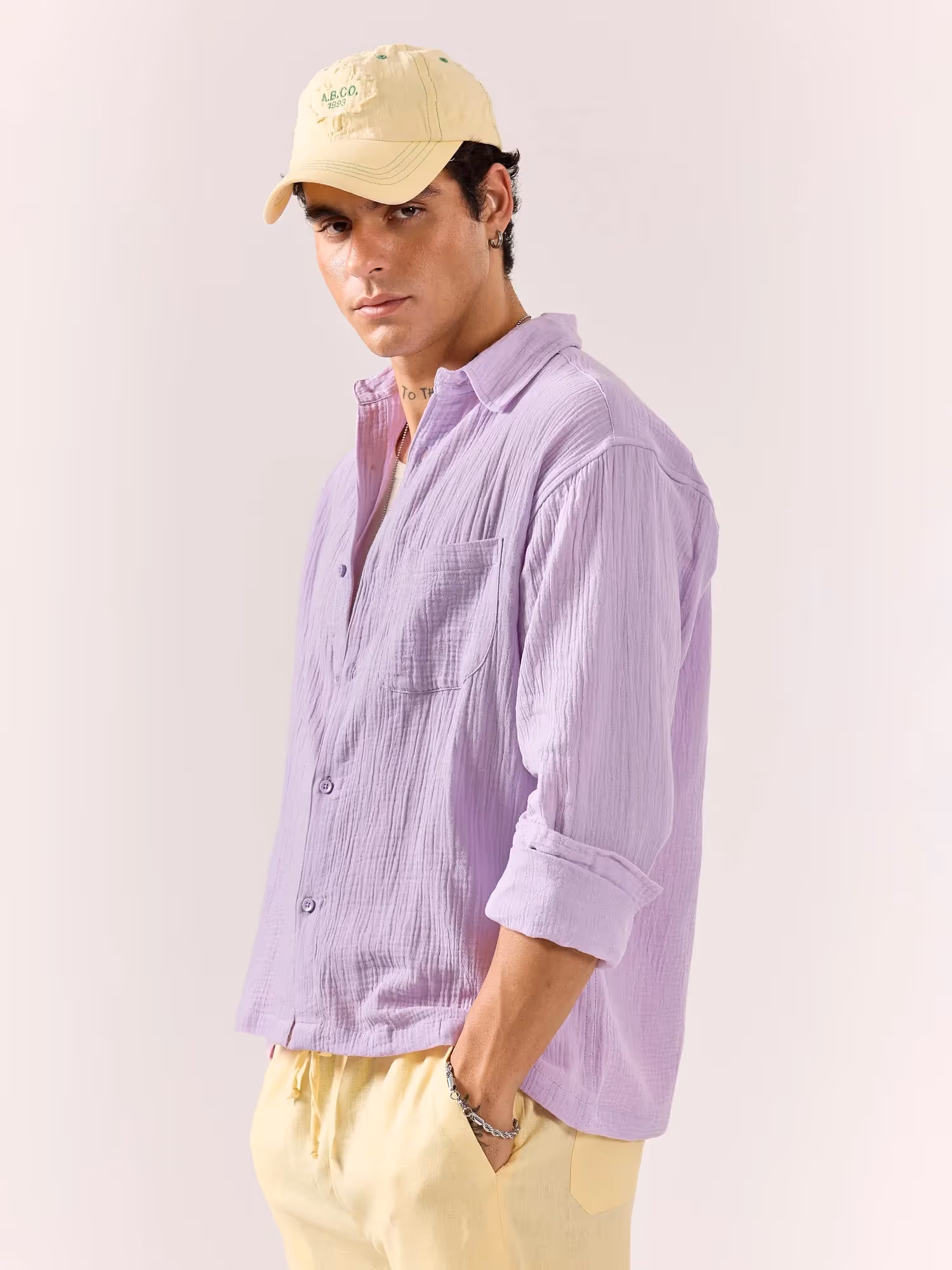 Lavender Gauze Holiday Shirt  image 6