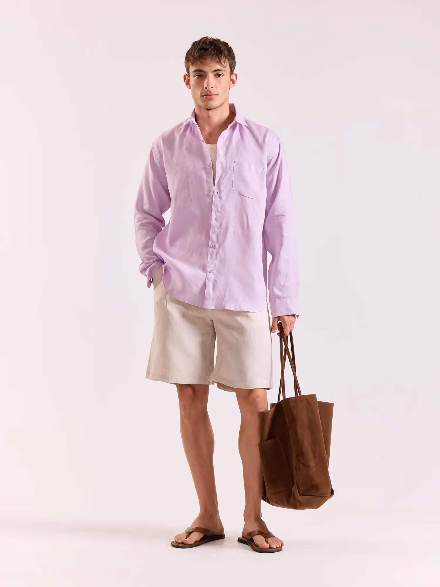 Lavender Irish Linen Shirt image 1