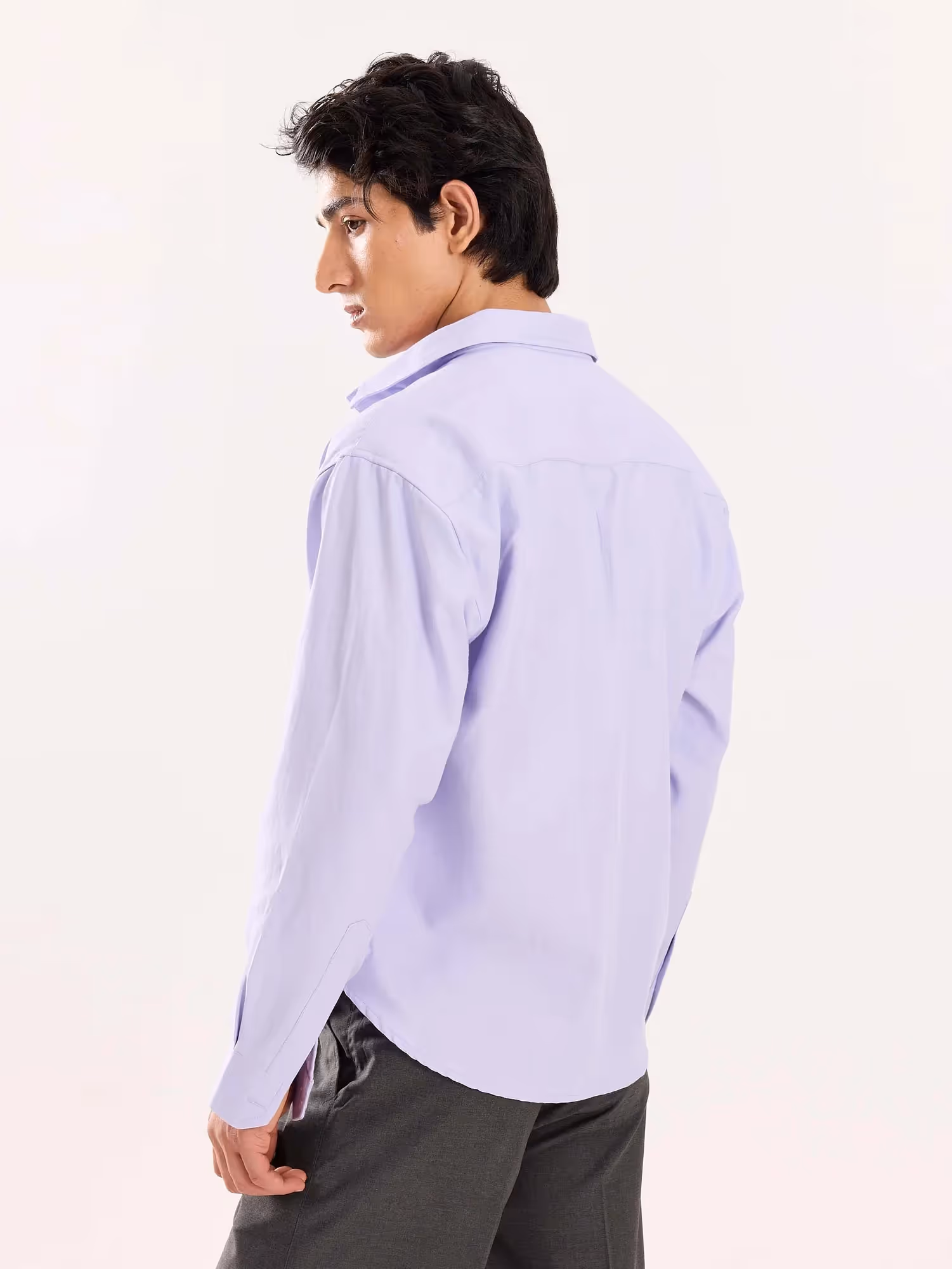 Lavender Oversized Cropped Shirt image 8