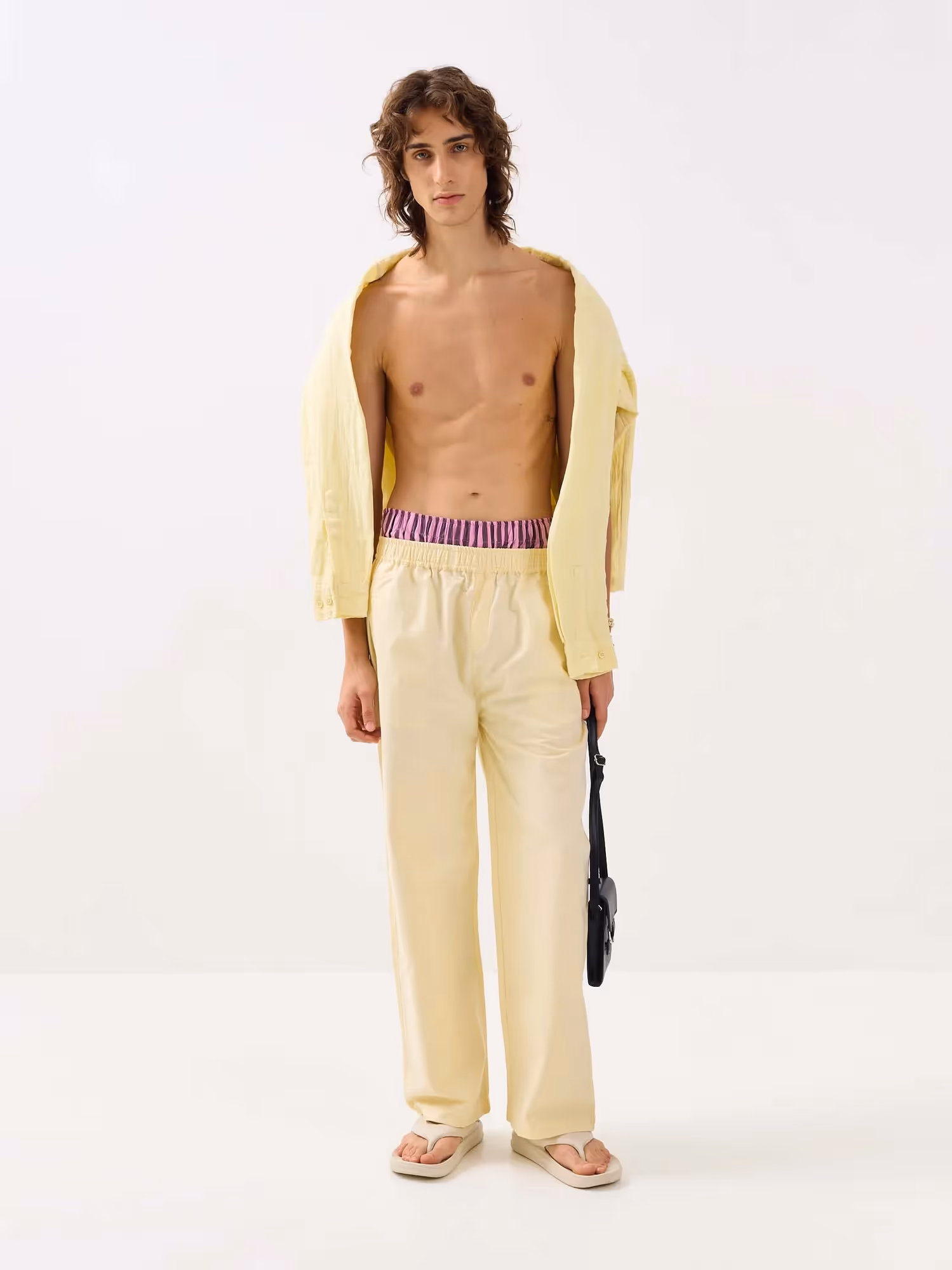 Lemon Yellow Oxford Pull-on Pants image 1