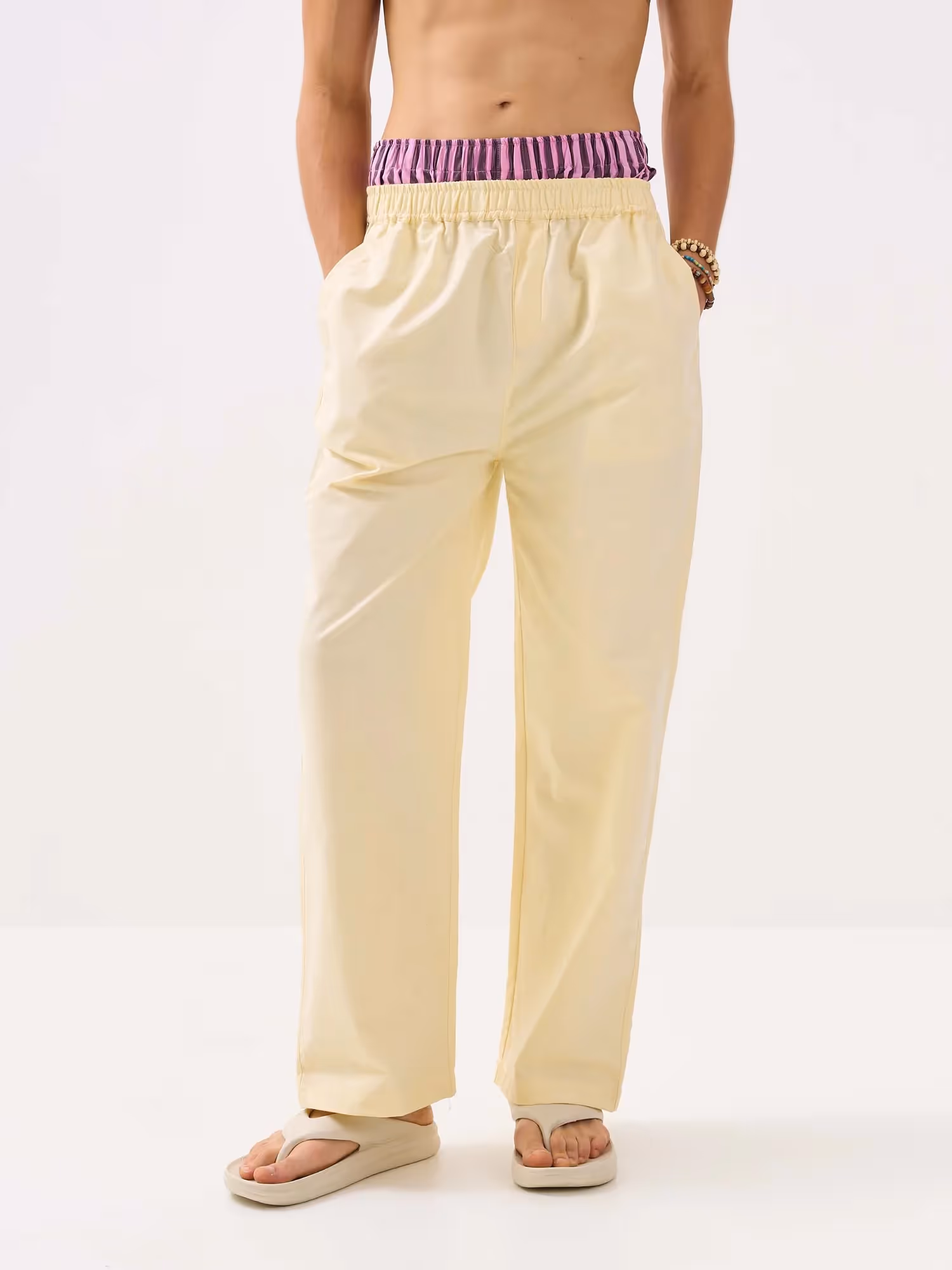 Lemon Yellow Oxford Pull-on Pants image 3