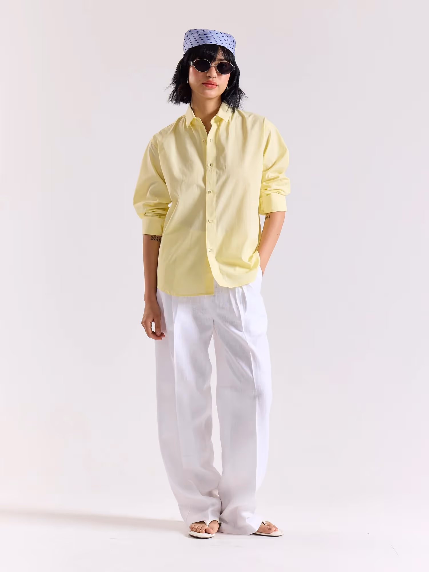 Lemon Yellow Poplin Shirt image 2