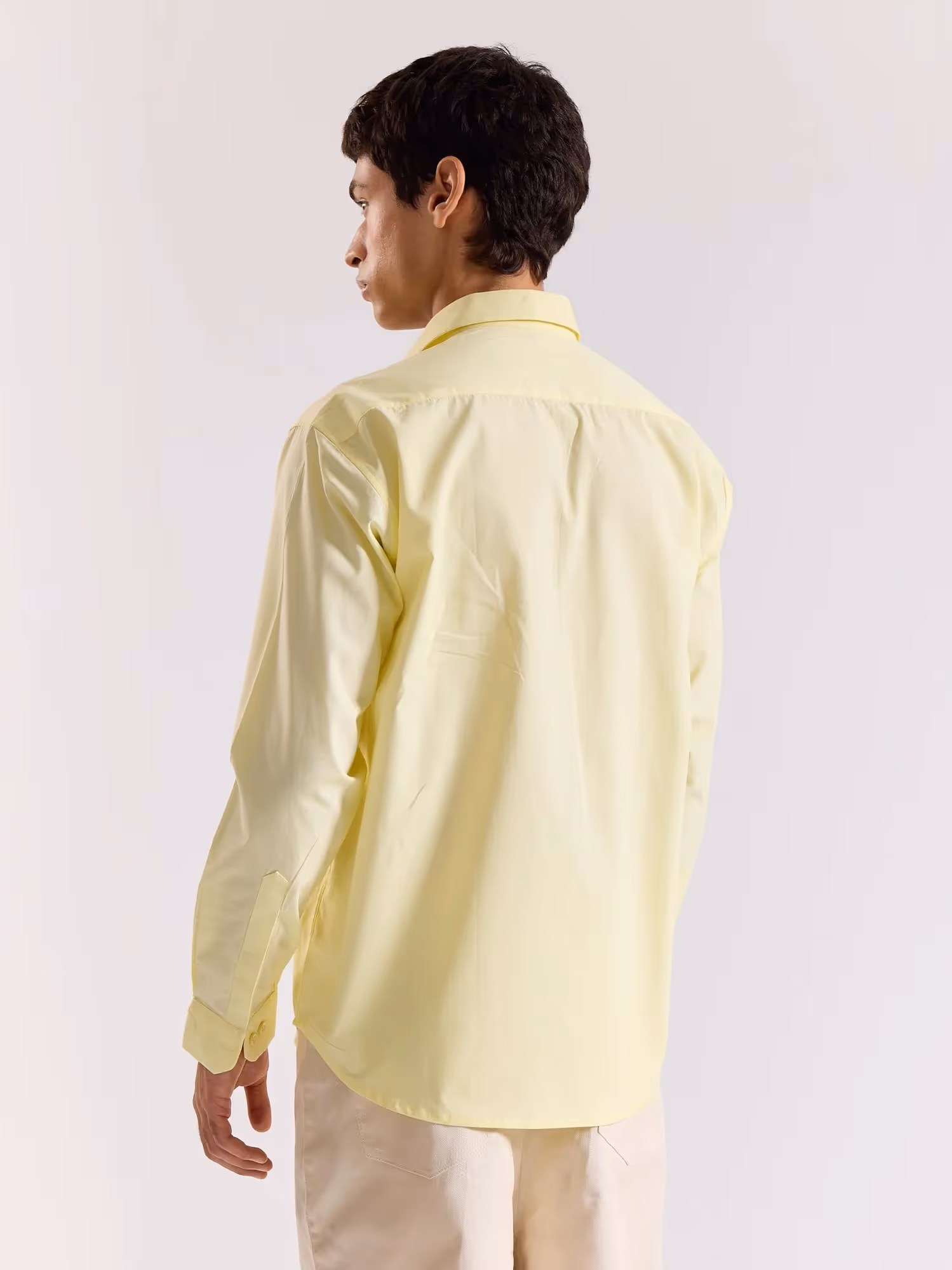 Lemon Yellow Poplin Shirt image 7