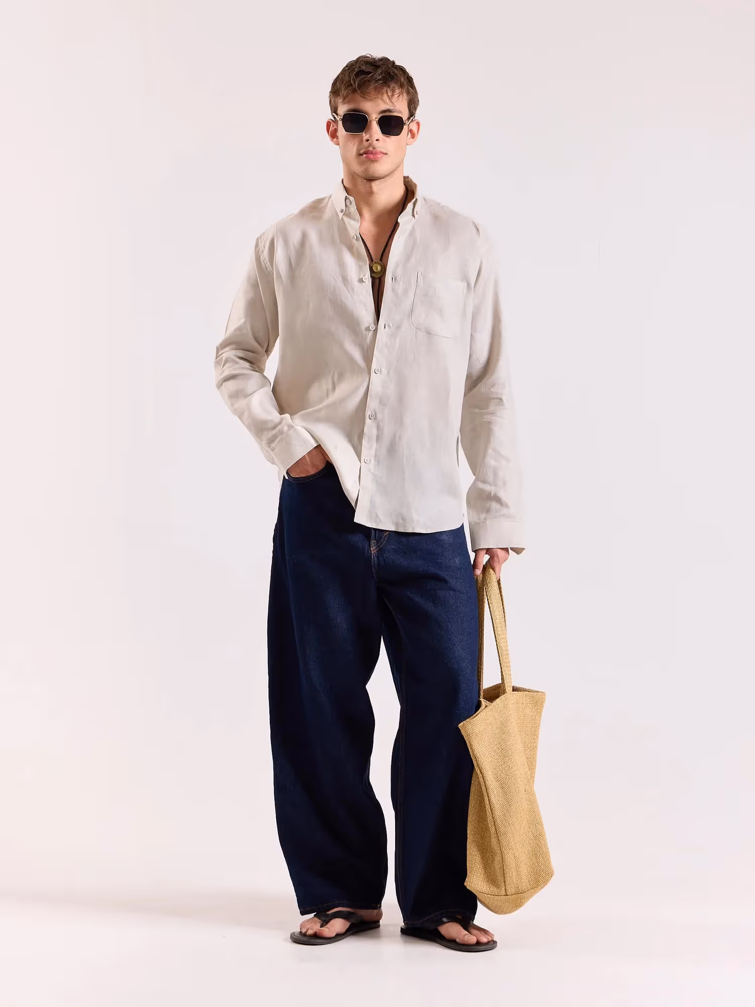 Light Beige Irish Linen Shirt image 1