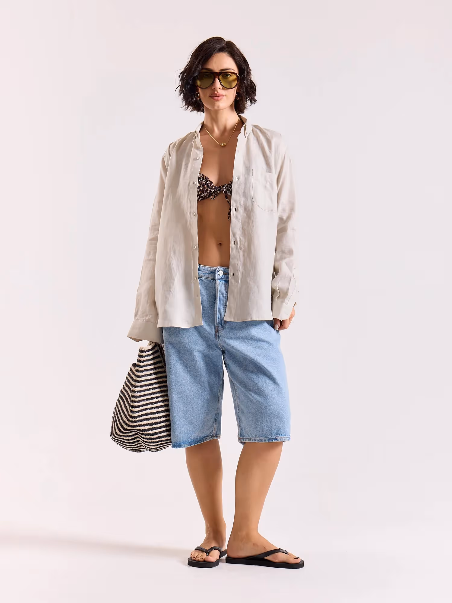 Light Beige Irish Linen Shirt image 2