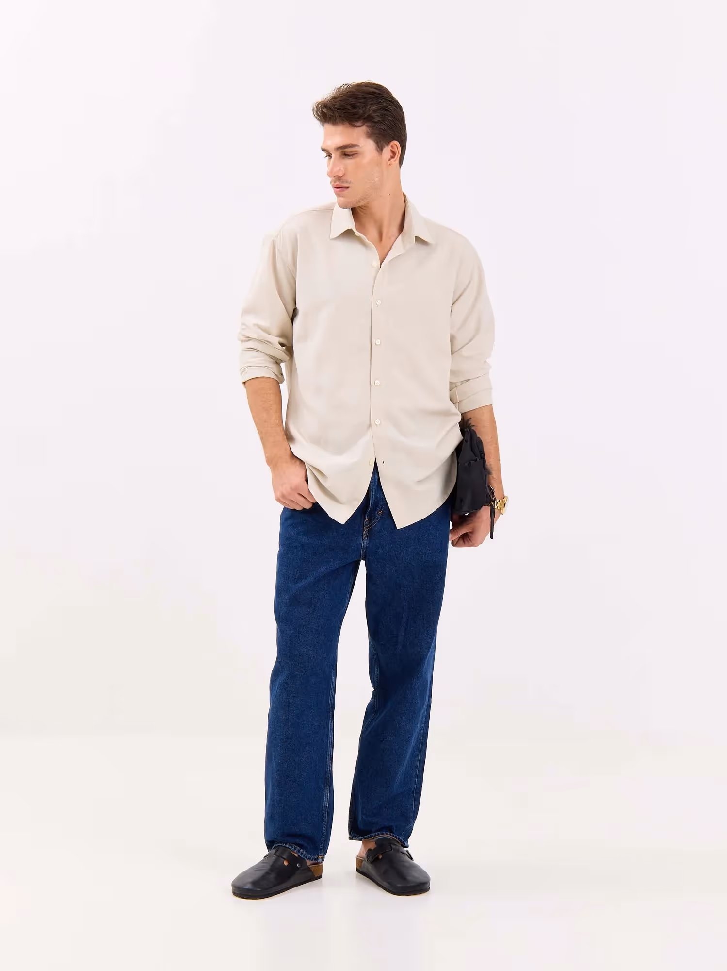 Light Beige Linen-blend Shirt  image 4