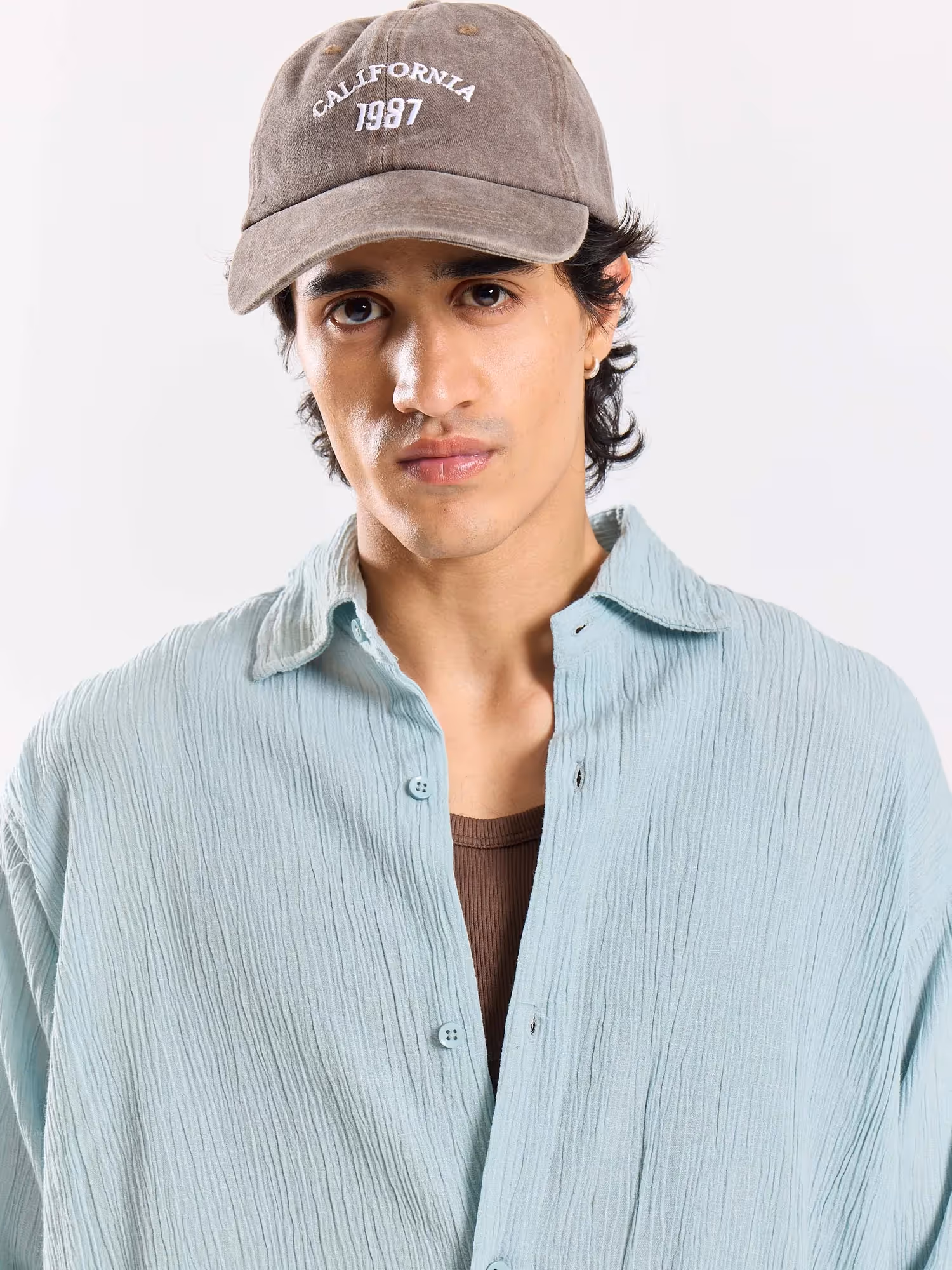Light Blue Wrinkled Shirt image 3