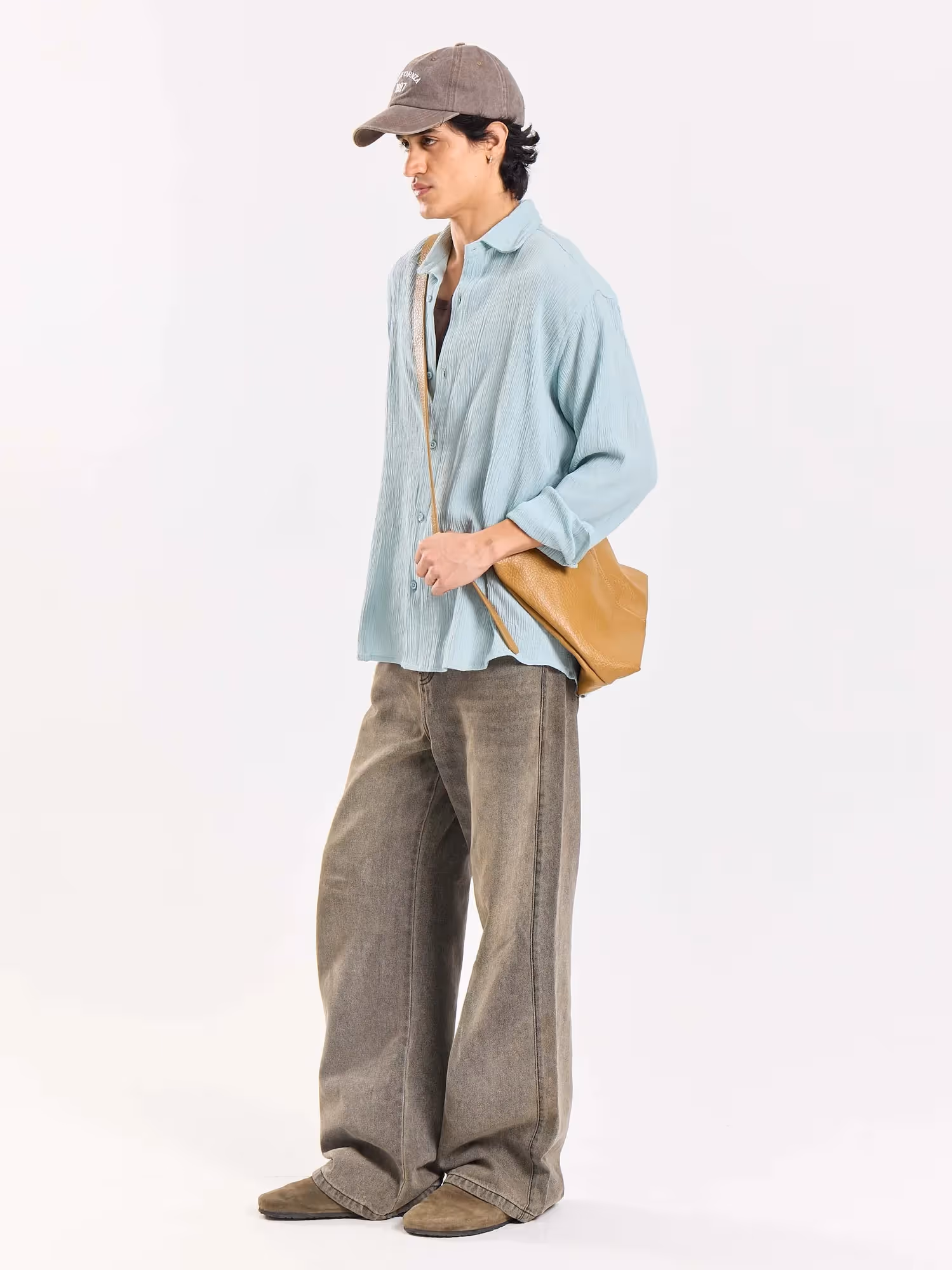 Light Blue Wrinkled Shirt image 5