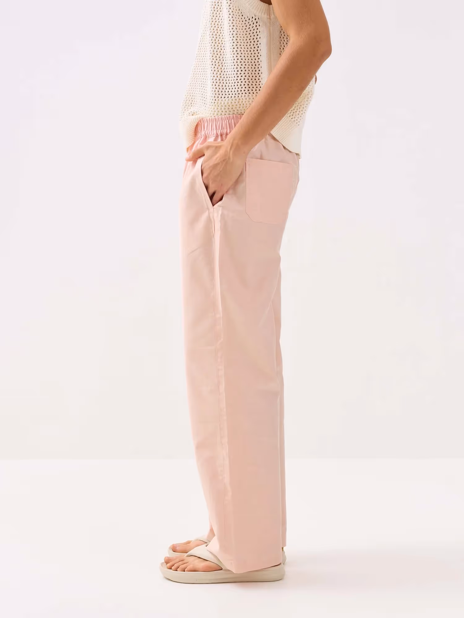 Light Peach Oxford Pull-on Pants  image 7