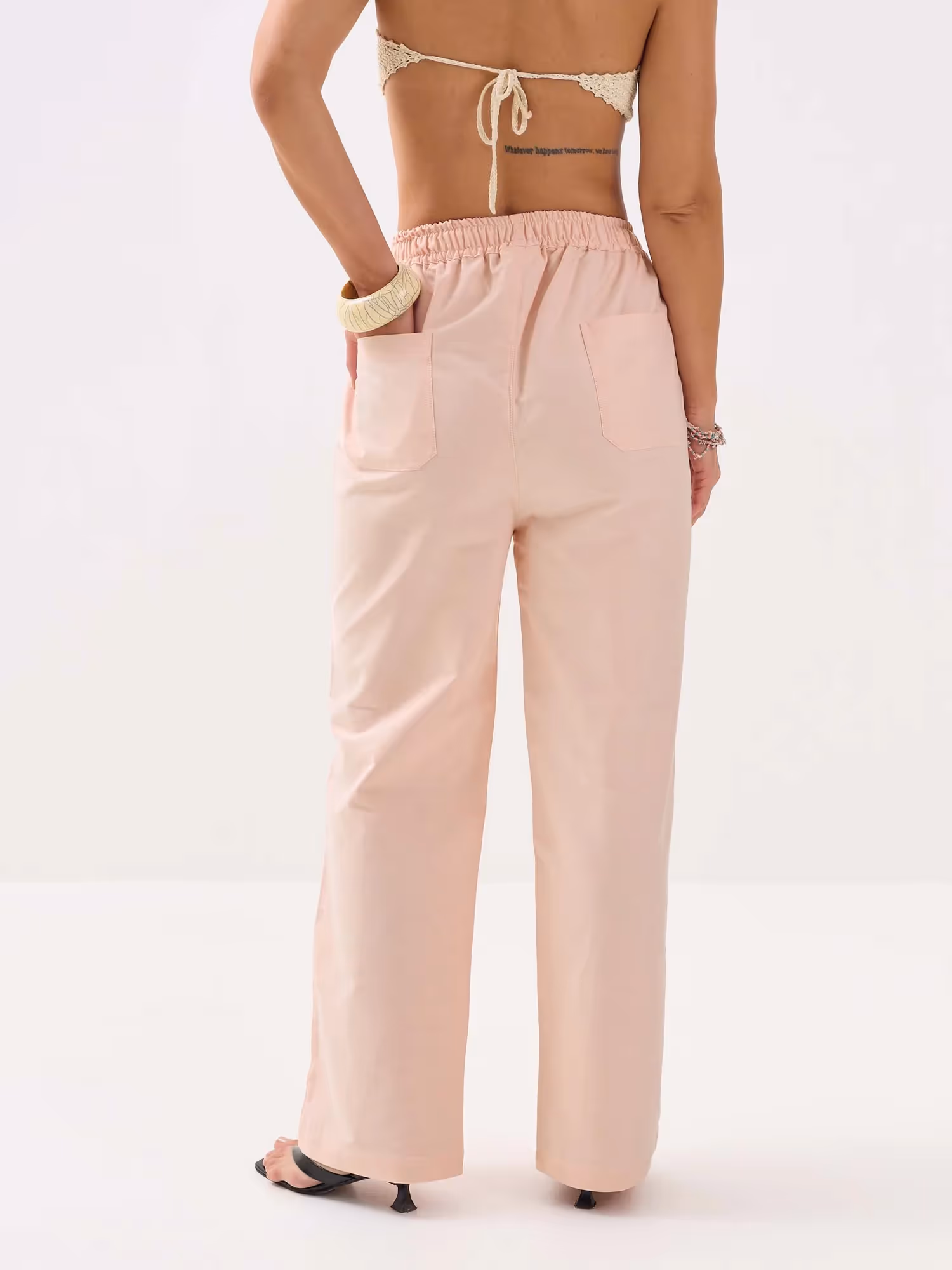Light Peach Oxford Pull-on Pants  image 8