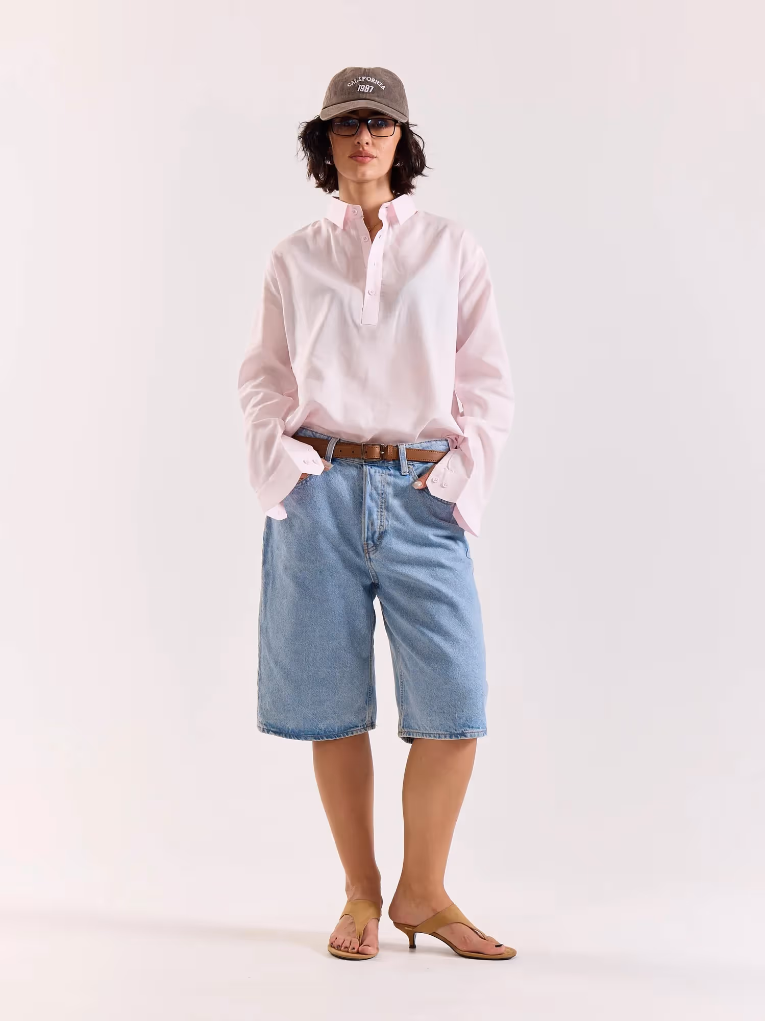 Light Pink Linen Blend Pullover image 2