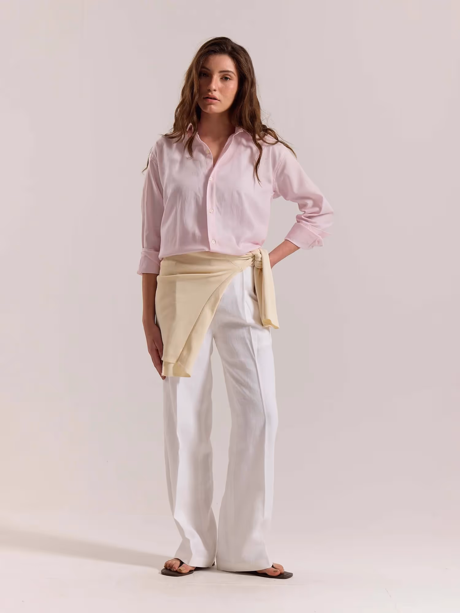 Light Pink Linen-blend Shirt image 2