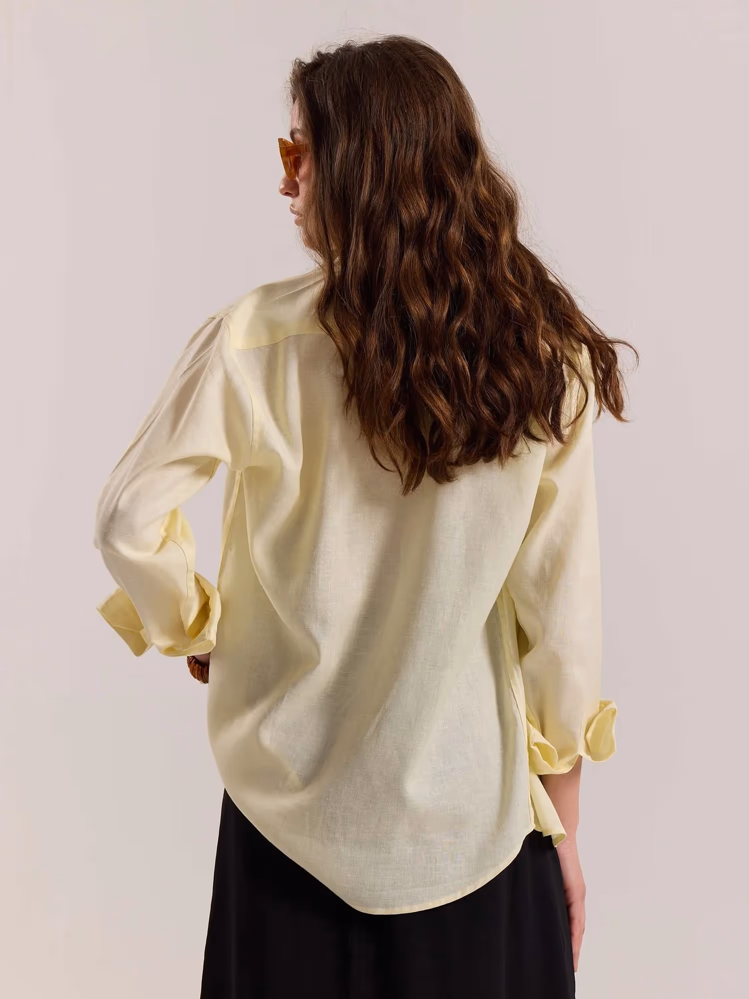 Light Yellow Linen-blend Shirt image 8