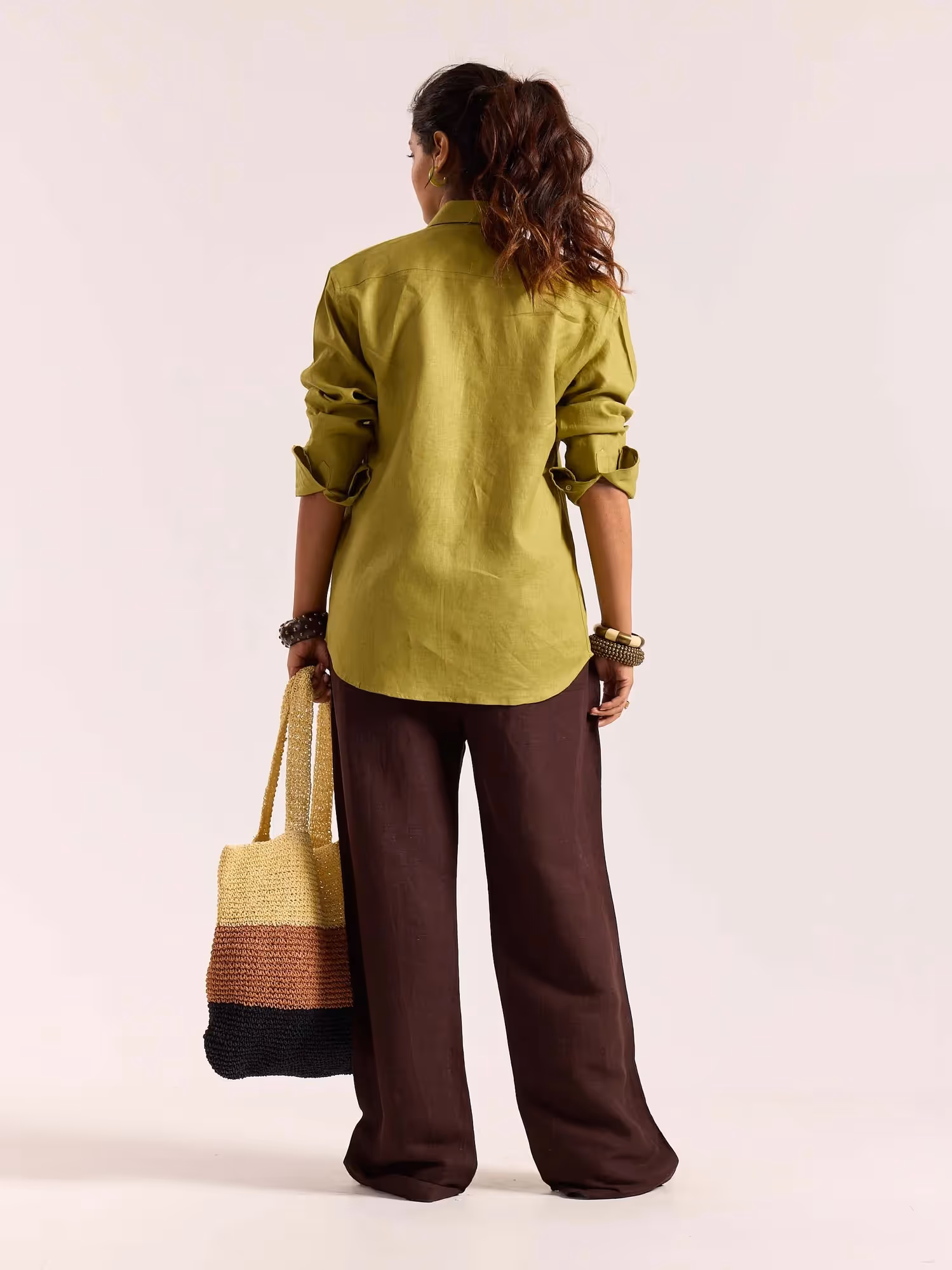 Lime Green 60s Lea Linen Shirt image 8