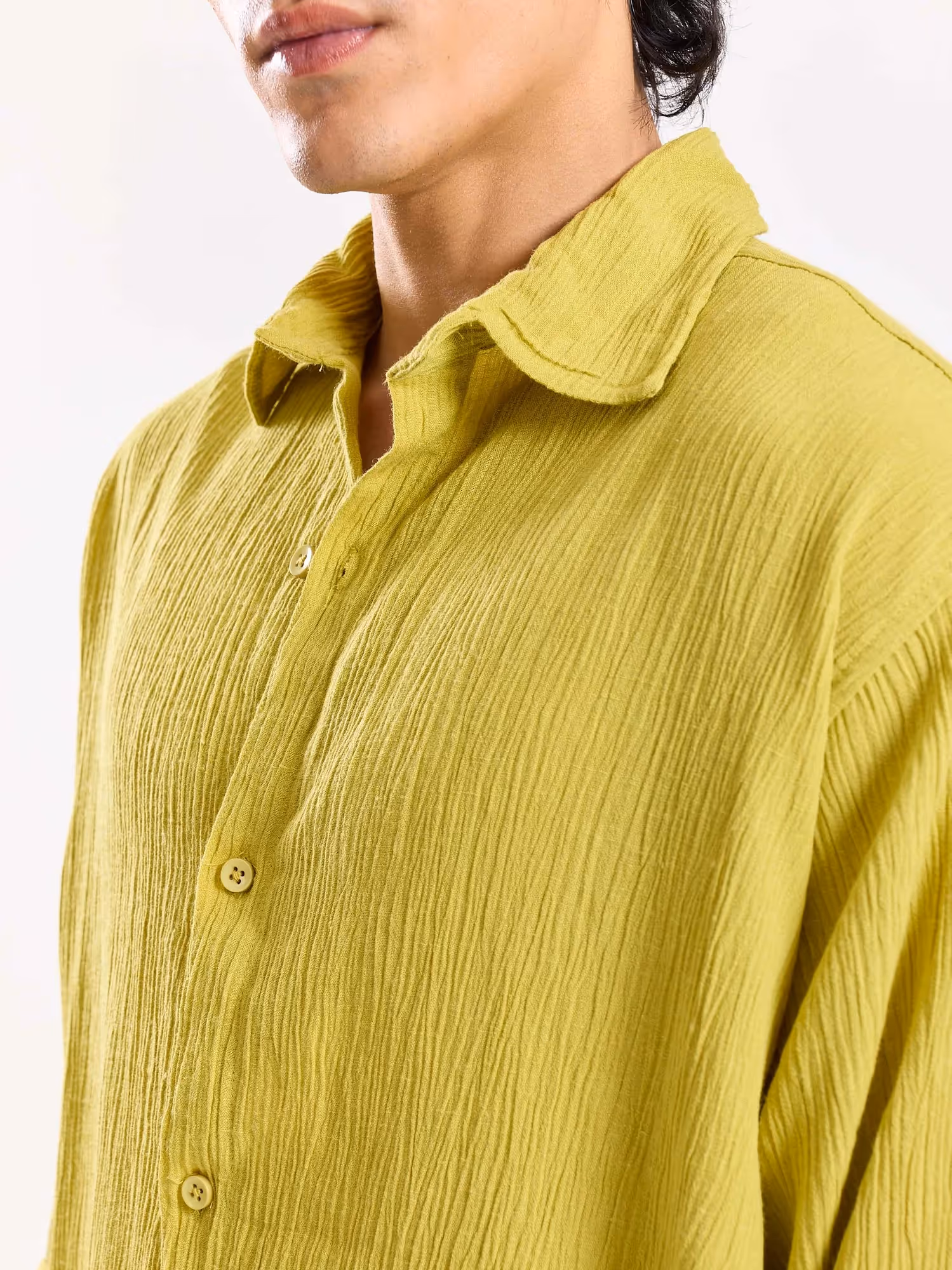 Lime Green Wrinkled Shirt image 6