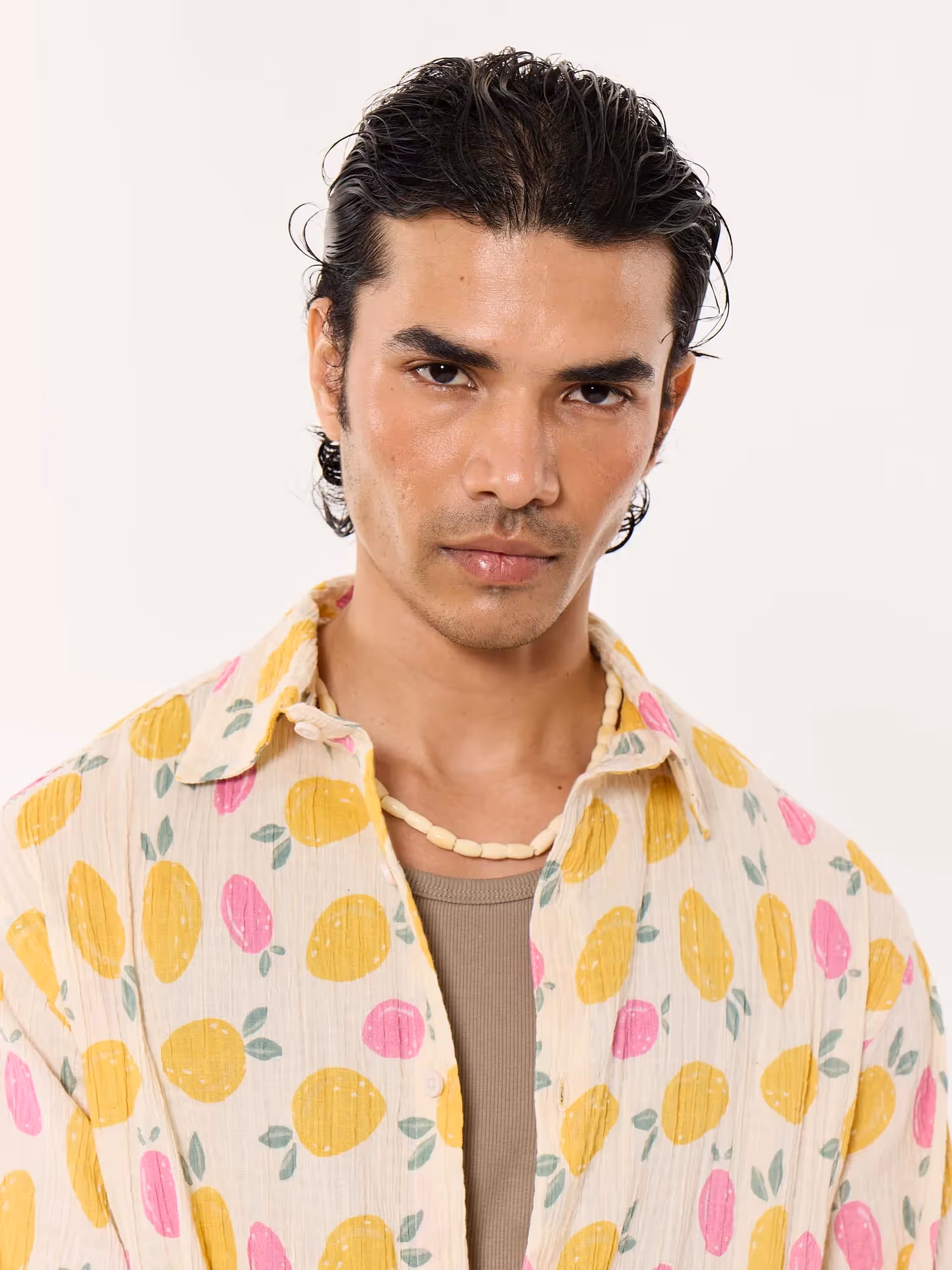 Mango Berry Crinkled Cropped Shirt image 7