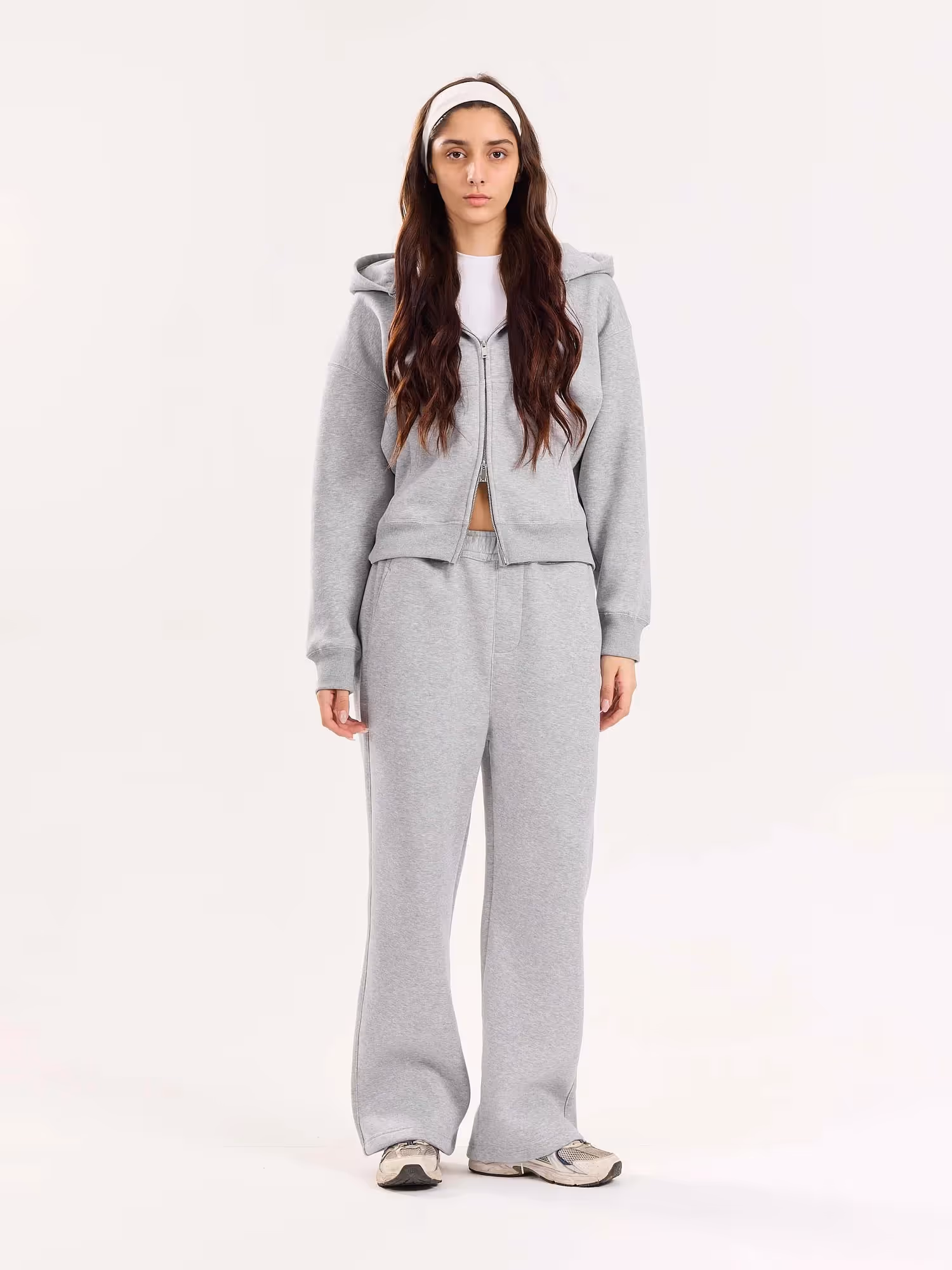 Marl Grey Fleece Sweatpants image 3