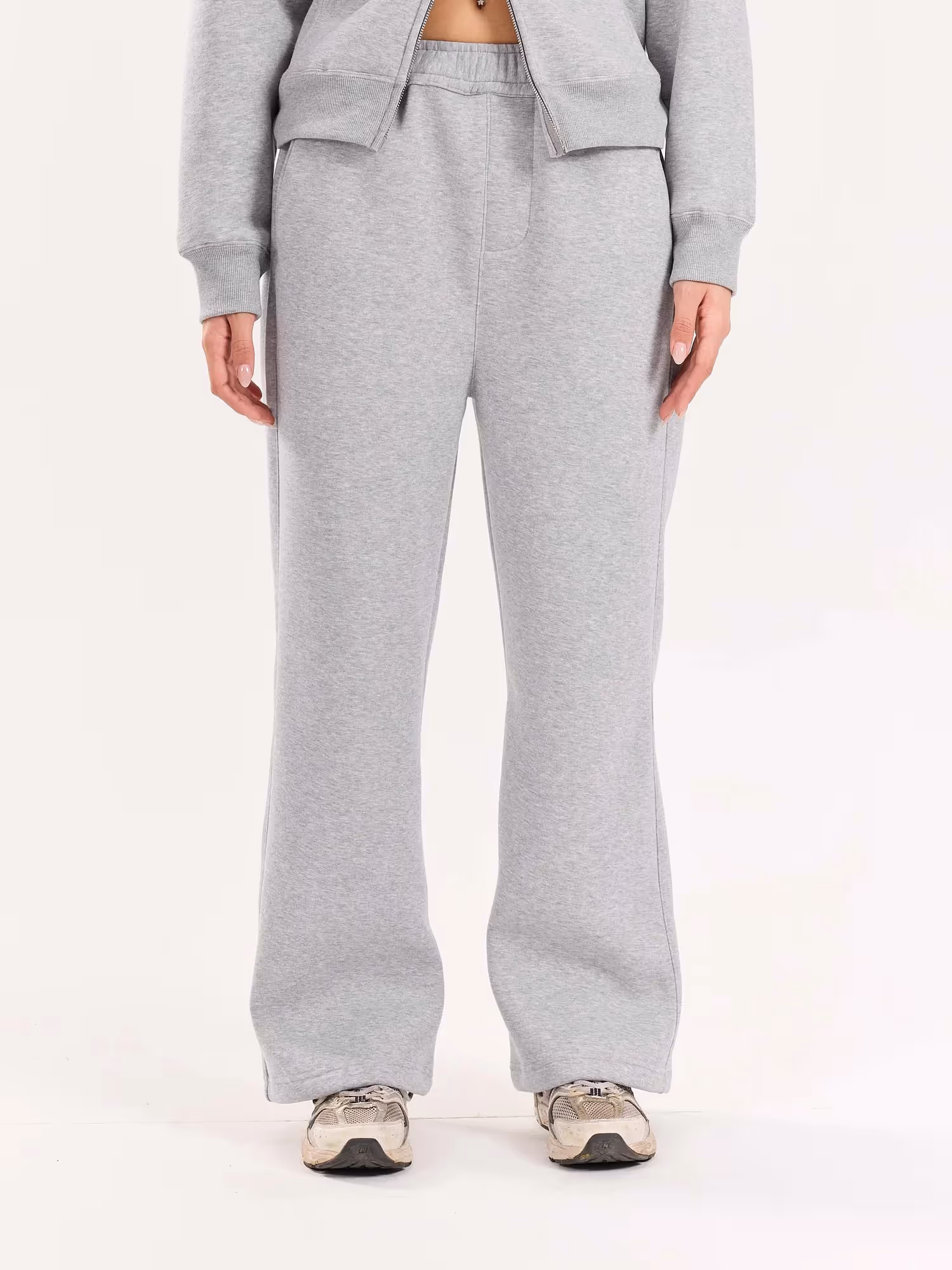 Marl Grey Fleece Sweatpants image 4
