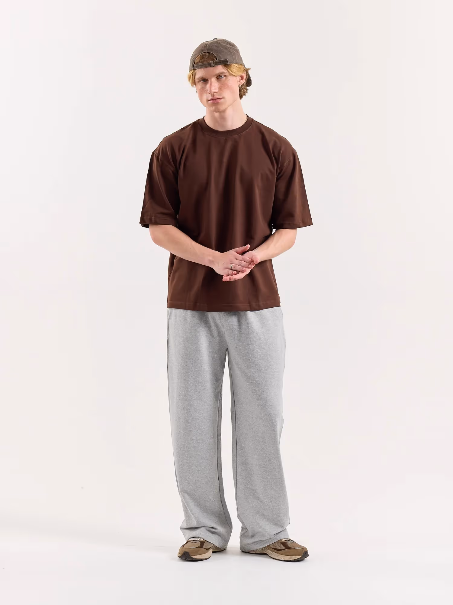 Marl Grey Loose Fit Sweatpants image 1