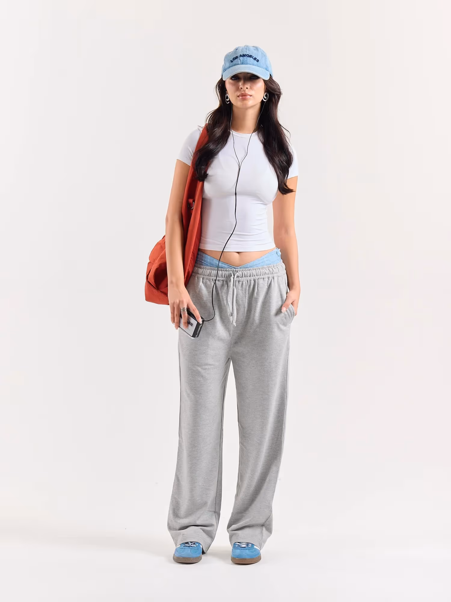 Marl Grey Loose Fit Sweatpants  image 2
