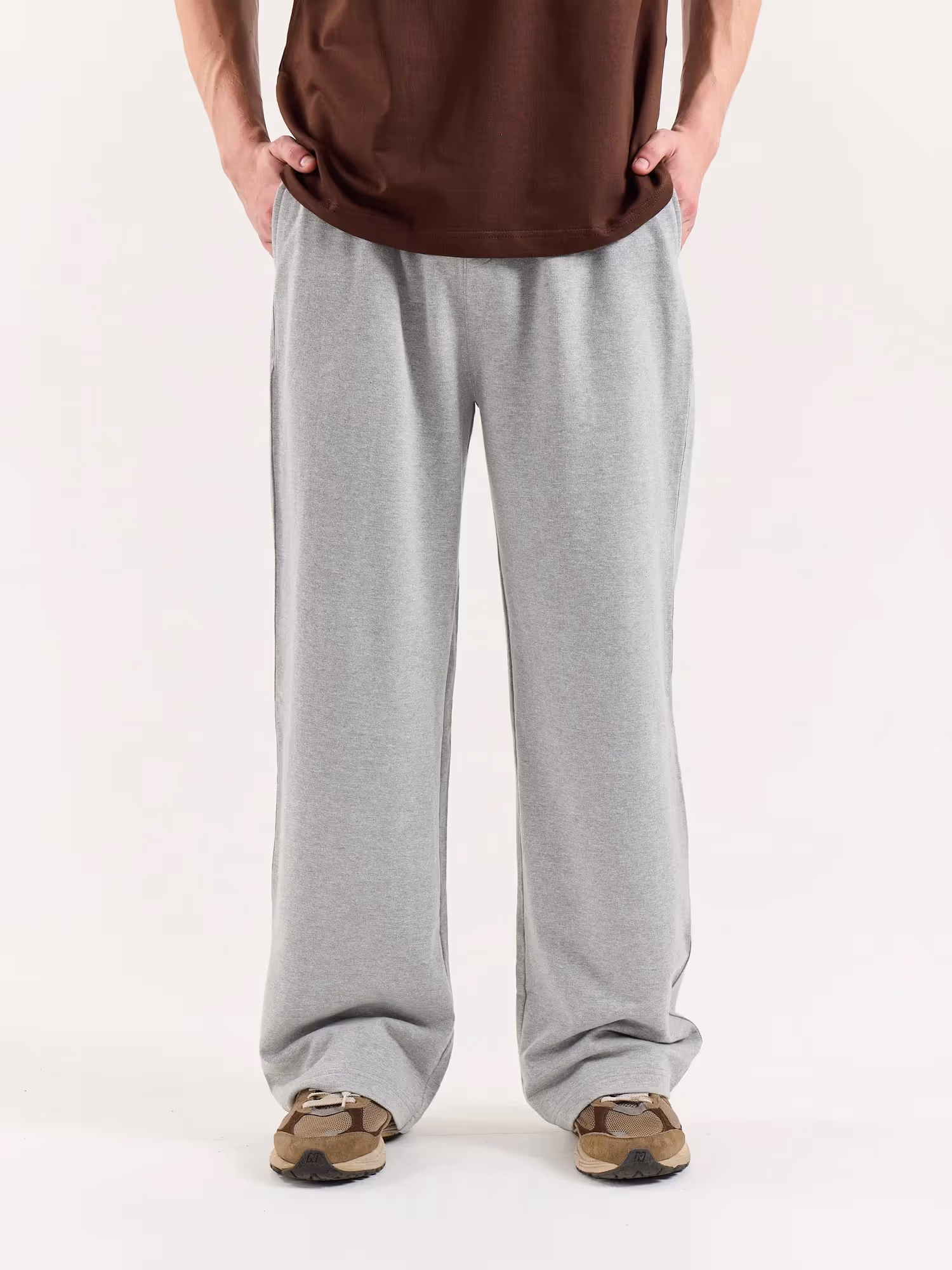 Marl Grey Loose Fit Sweatpants  image 3