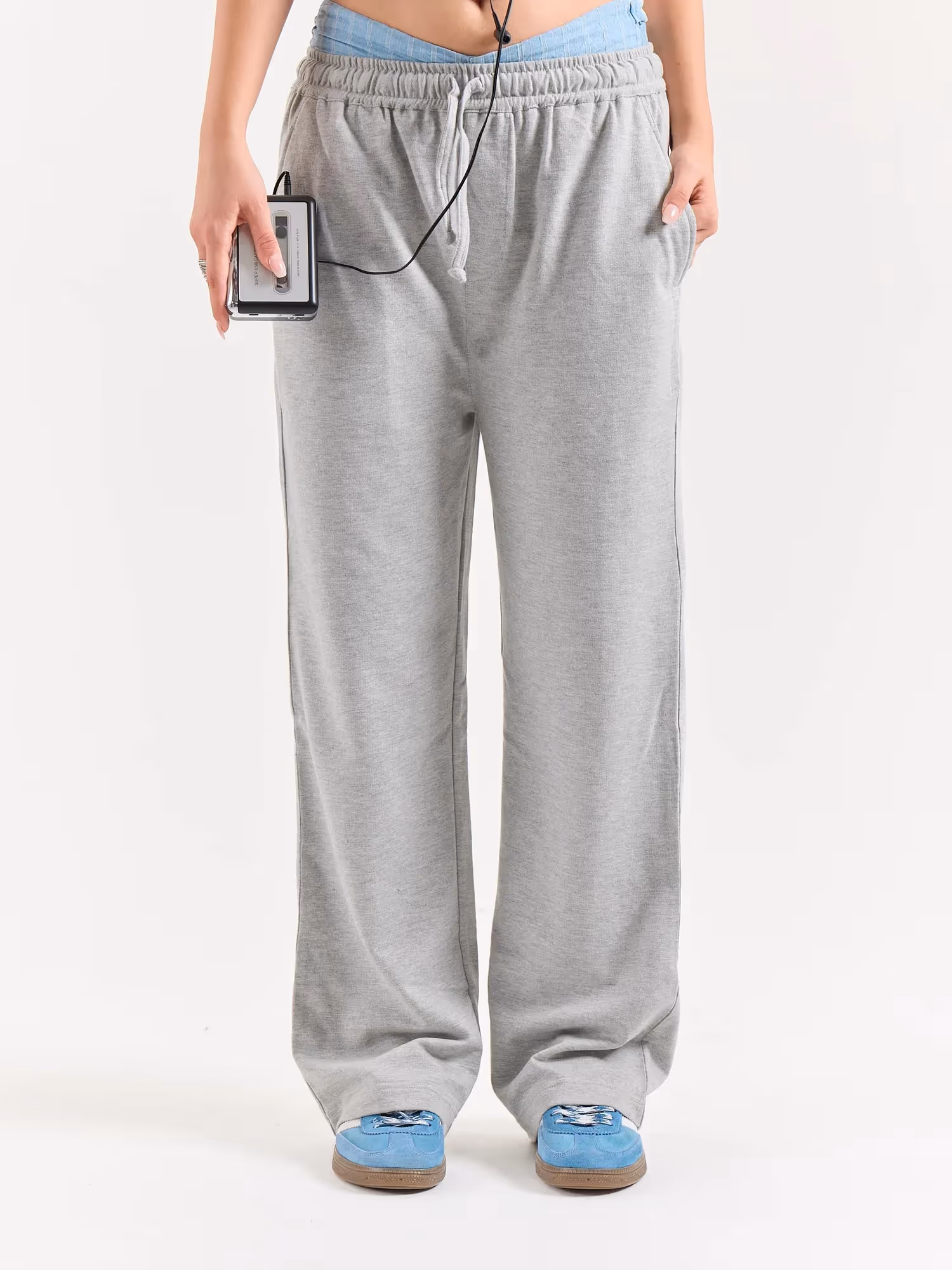 Marl Grey Loose Fit Sweatpants  image 4