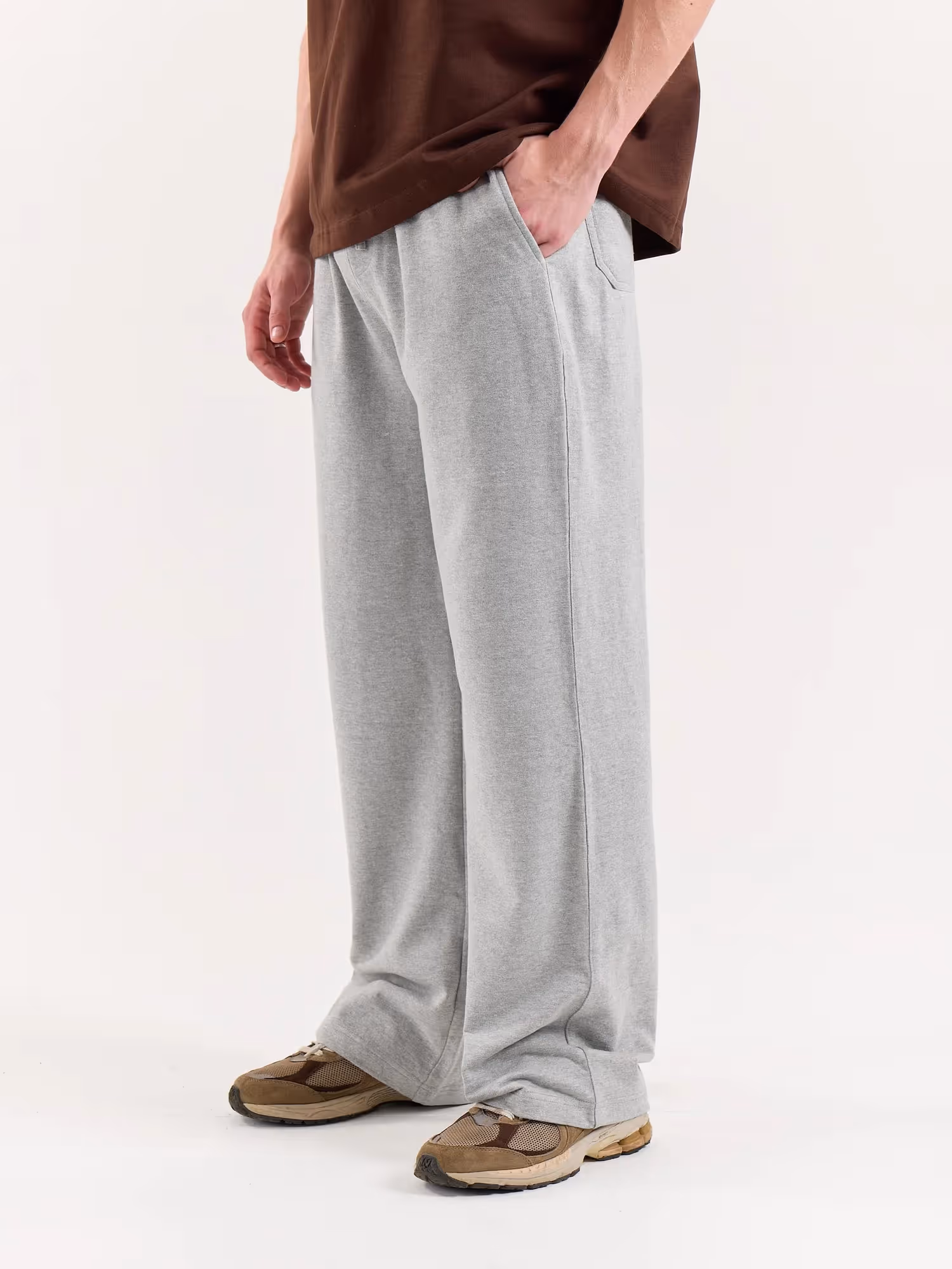 Marl Grey Loose Fit Sweatpants  image 5