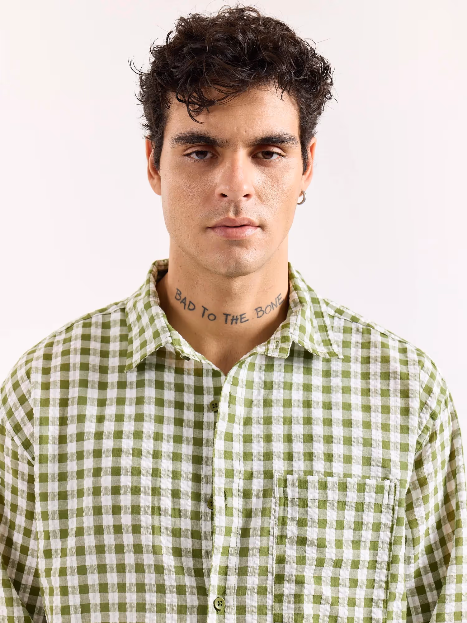 Matcha Seersucker Oversized Shirt  image 5