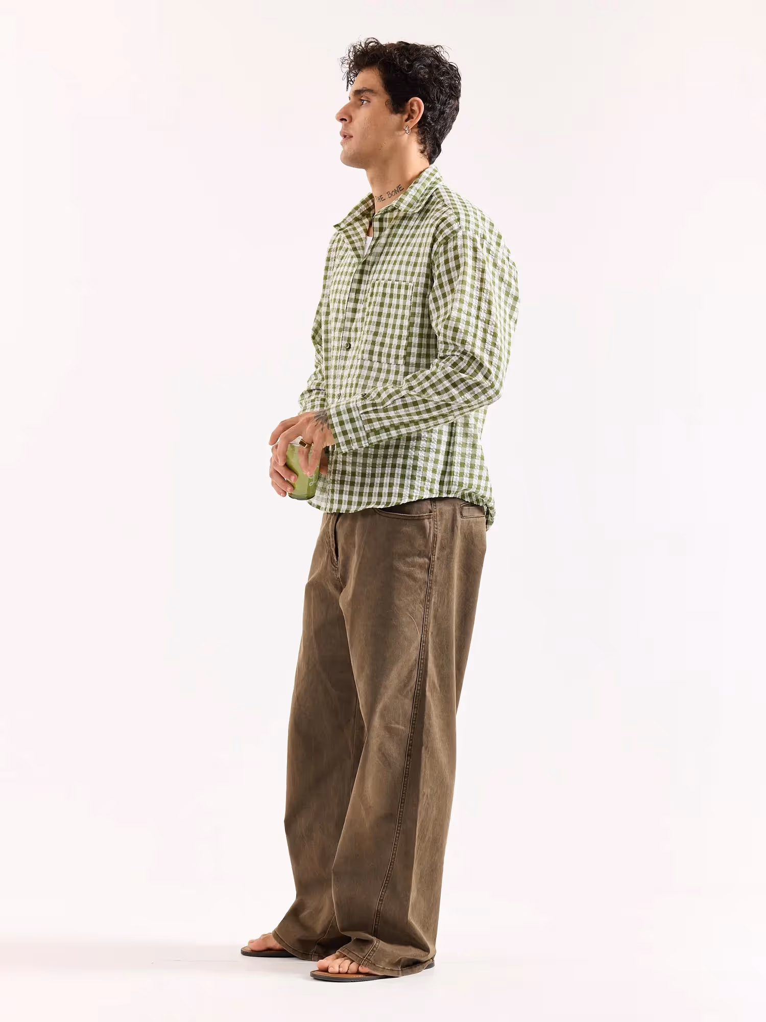 Matcha Seersucker Oversized Shirt  image 6