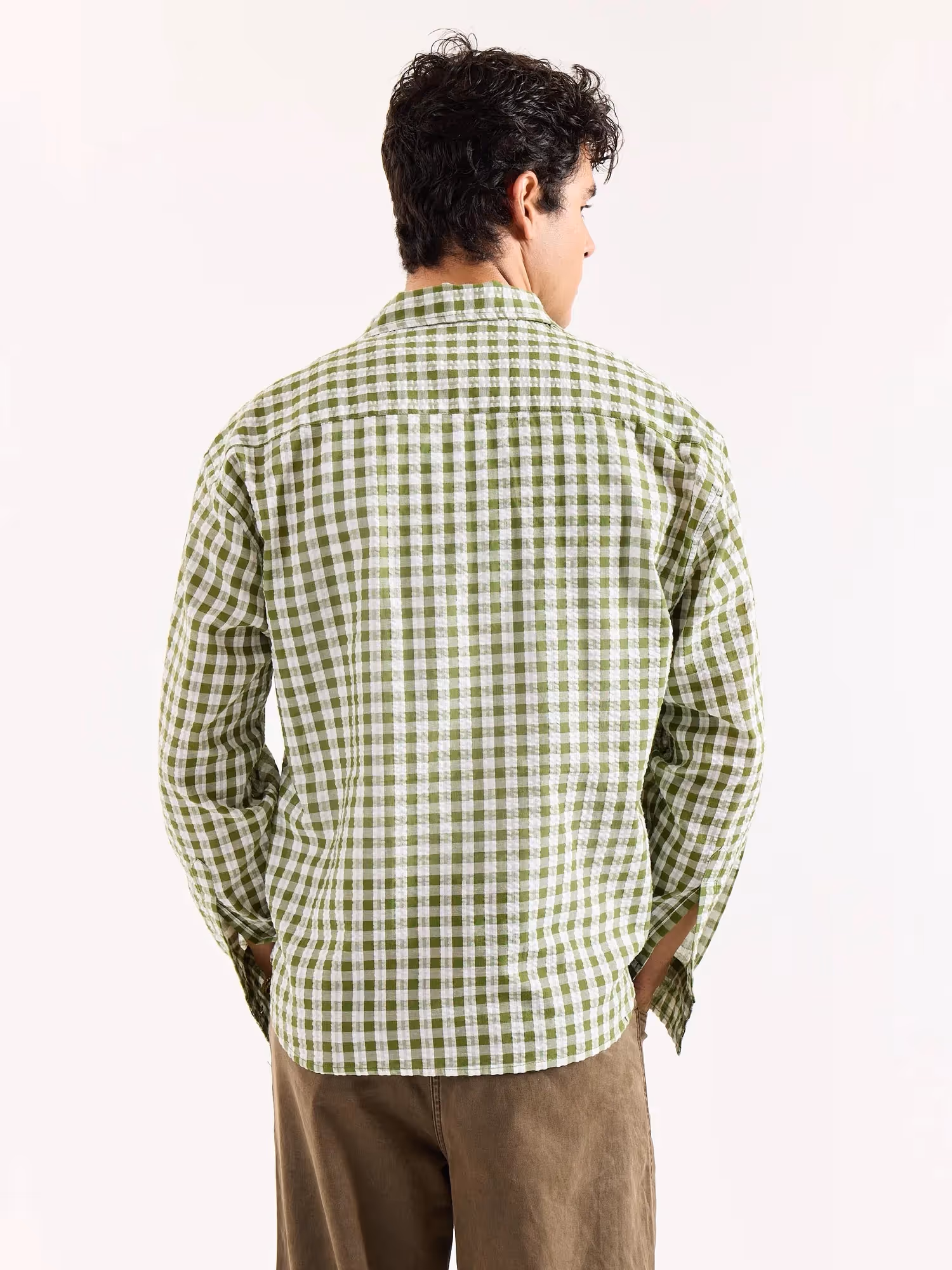 Matcha Seersucker Oversized Shirt  image 8